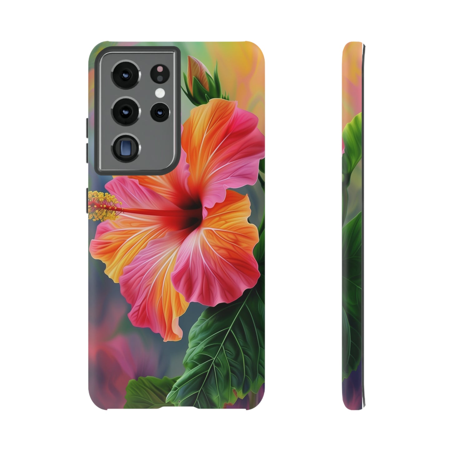 Hibiscus Flower Hawaiian Phone Case, Tropical, Wireless Compatible, Protective Cell Phone Case for iPhone, Samsung, Pixel phones