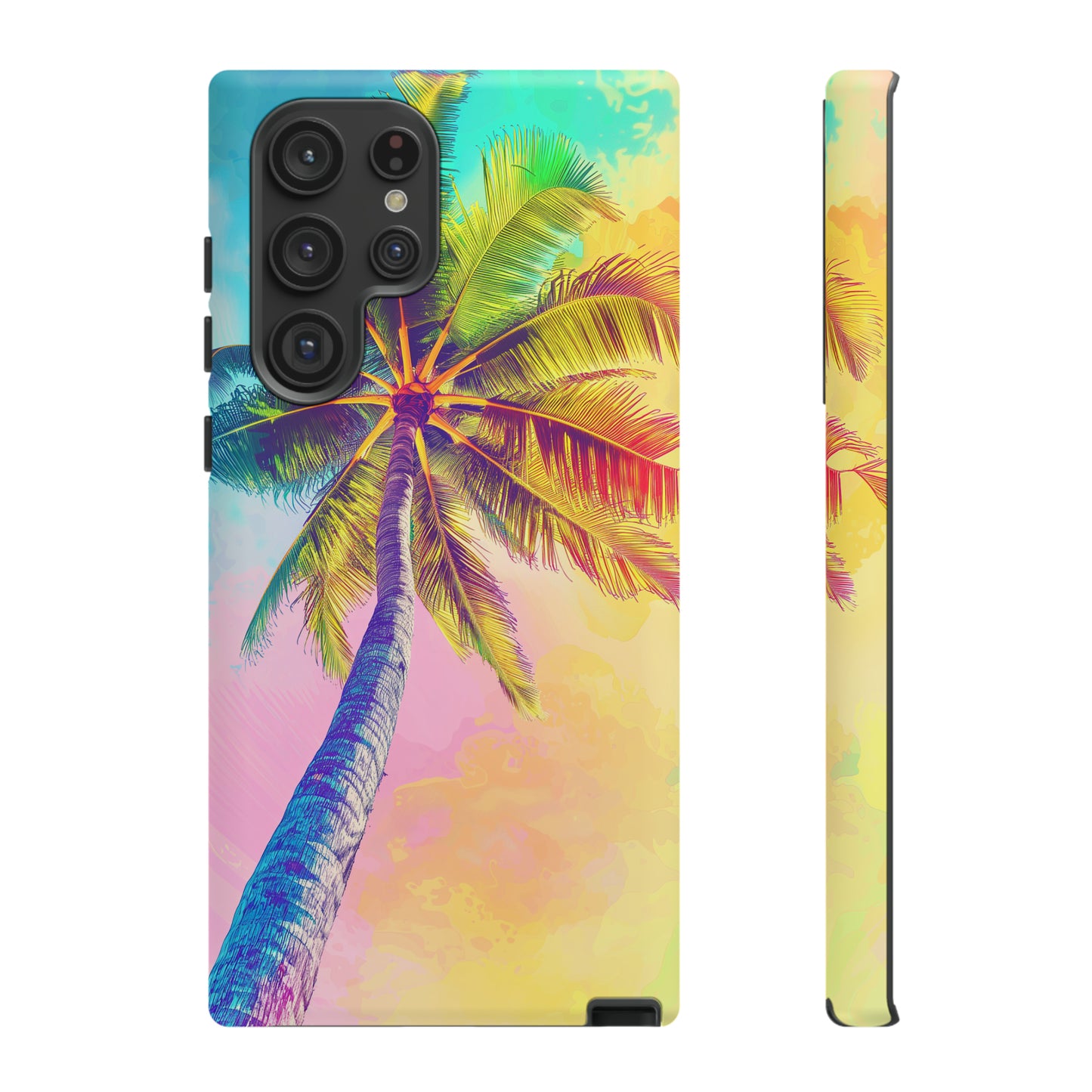 Palm Tree Colorful Hawaiian Tropical Phone Case, 808, Island Tropics, Wireless Compatible, Protective Cell Phone Case iPhone, Samsung, Pixel
