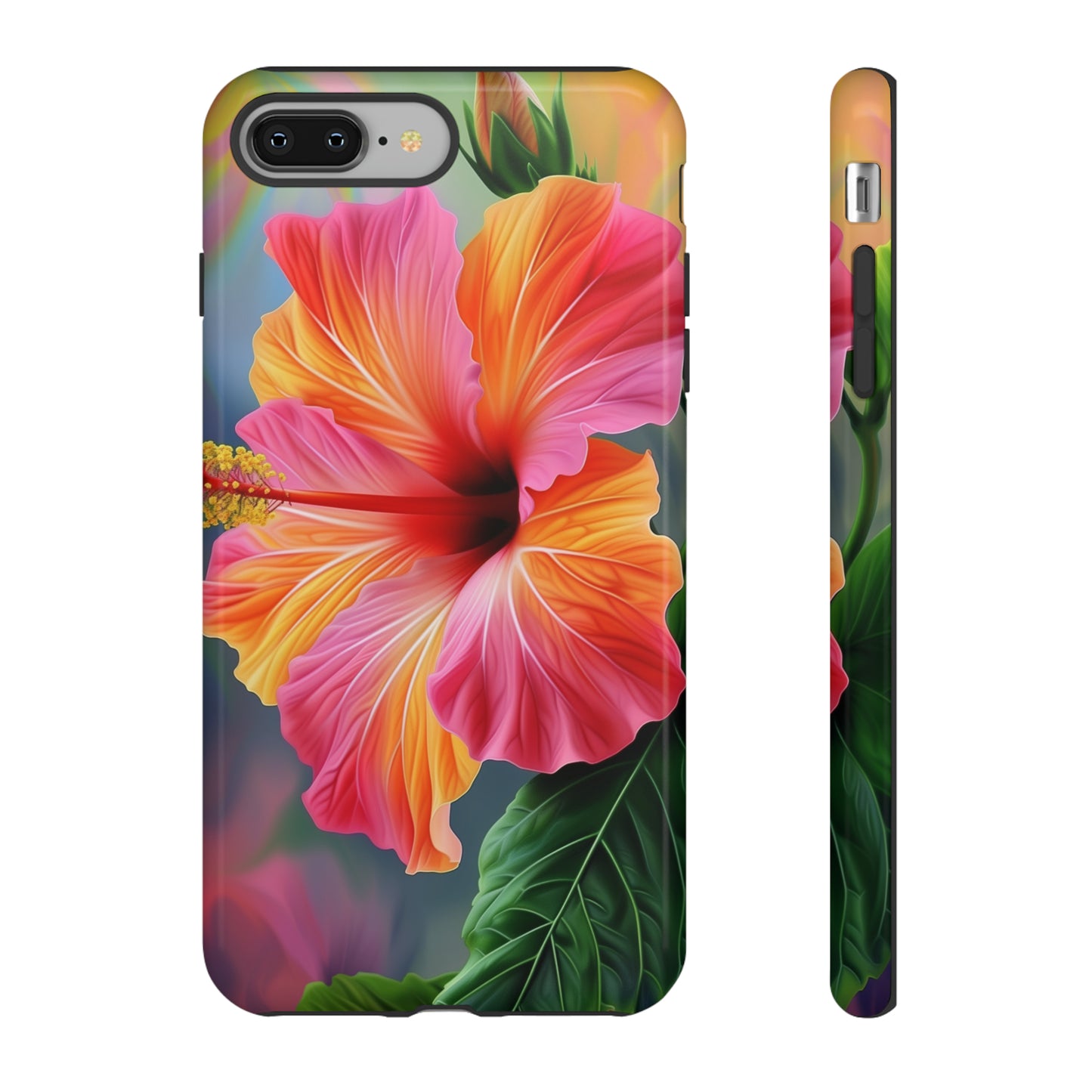 Hibiscus Flower Hawaiian Phone Case, Tropical, Wireless Compatible, Protective Cell Phone Case for iPhone, Samsung, Pixel phones
