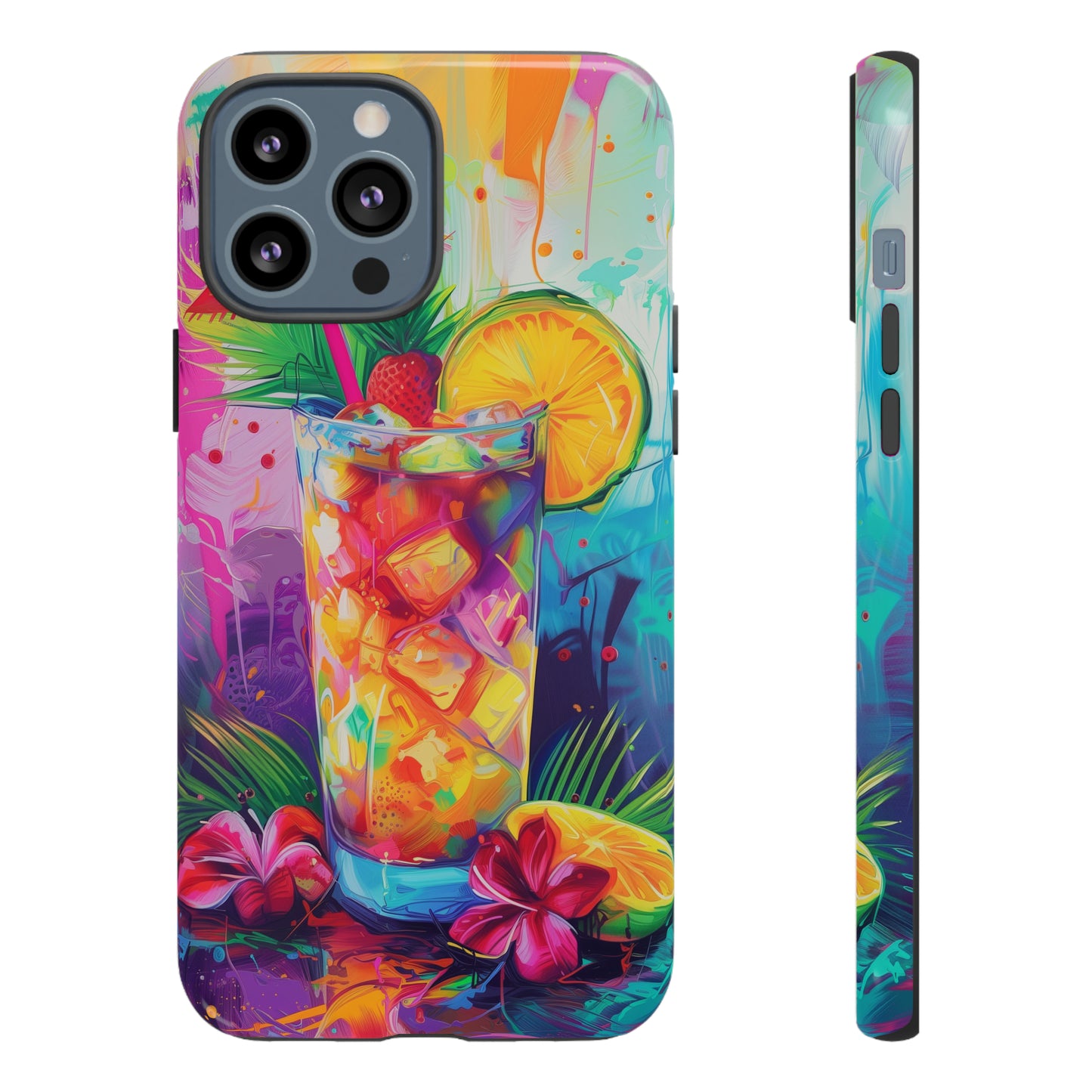 Mai Tai Cocktail Hawaiian Tropical Phone Case, 808, Island Tropics, Wireless Compatible, Protective Cell Phone Case iPhone, Samsung, Pixel