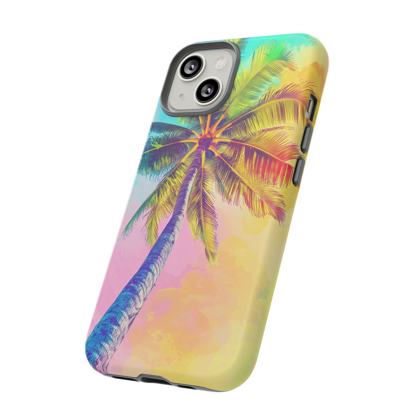 Palm Tree Colorful Hawaiian Tropical Phone Case, 808, Island Tropics, Wireless Compatible, Protective Cell Phone Case iPhone, Samsung, Pixel