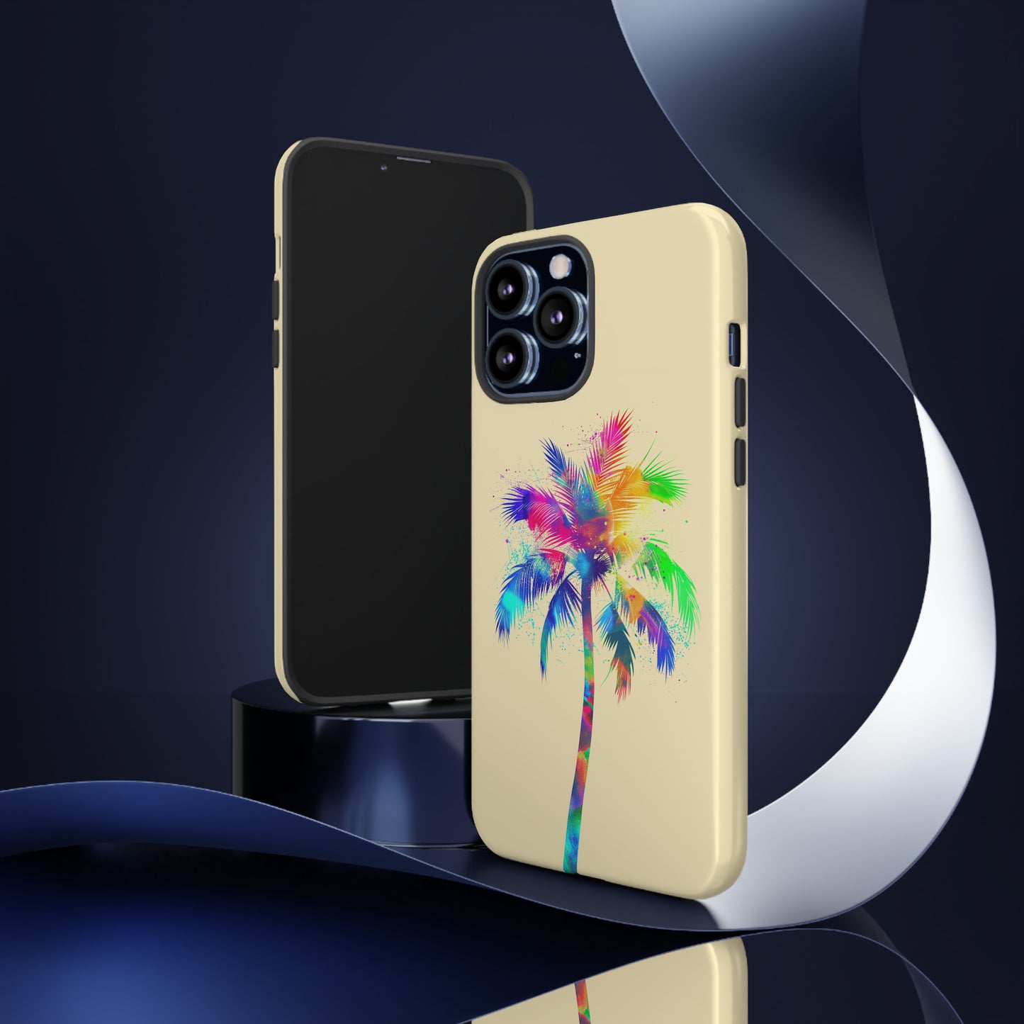 Colorful Palm Tree Hawaiian Tropical Phone Case, Island Tropics, Wireless Compatible, Protective Cell Phone Case for iPhone, Samsung, Pixel