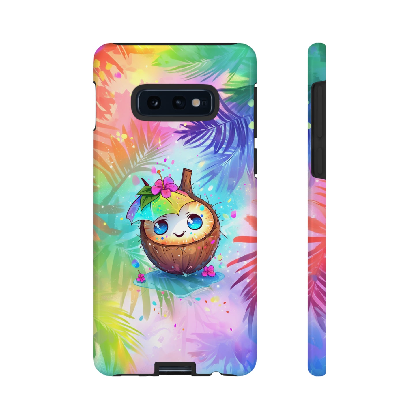 Cute Anime Coconut Hawaiian Tropical Phone Case, 808, Island Tropics, Wireless Compatible, Protective Cell Phone Case iPhone, Samsung, Pixel