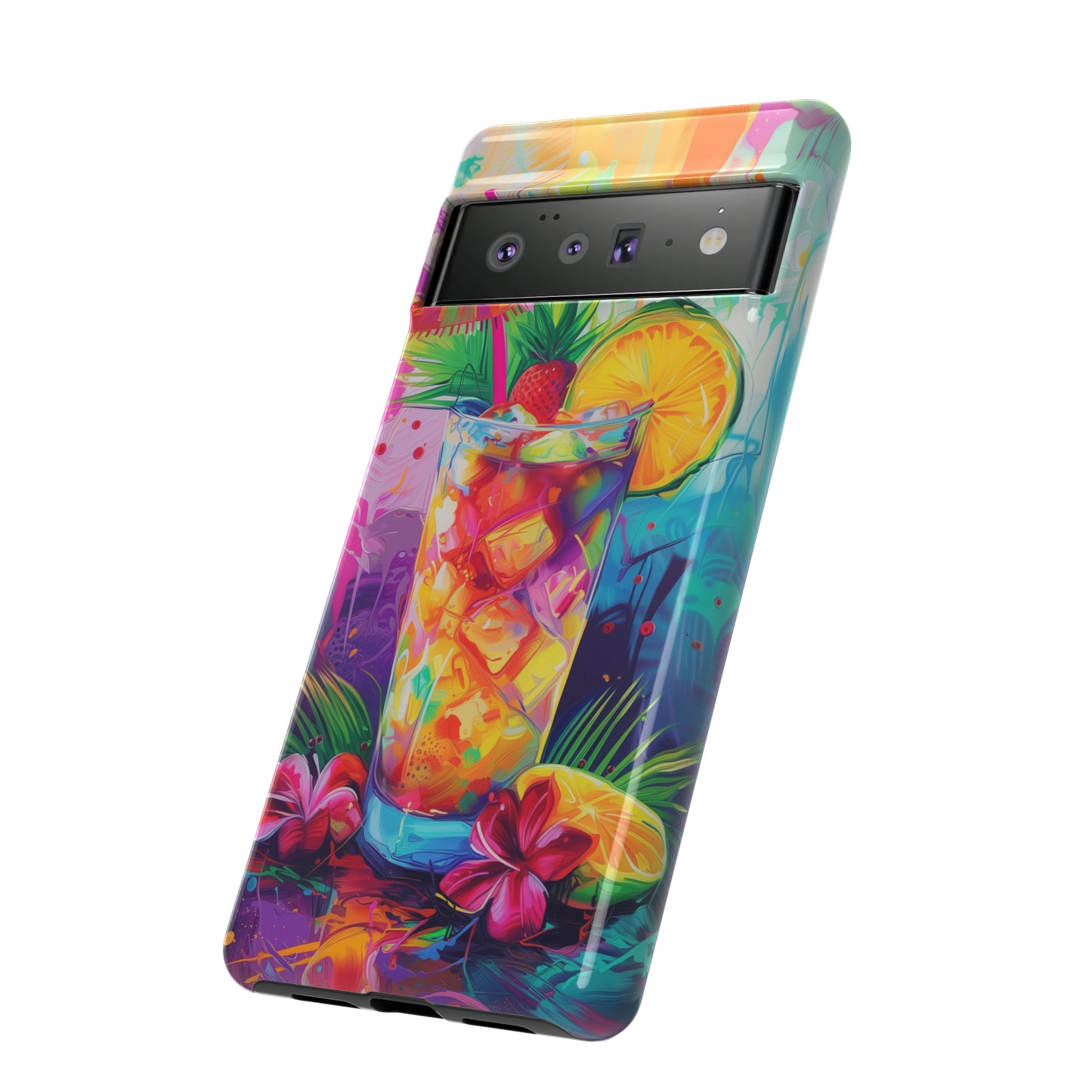 Mai Tai Cocktail Hawaiian Tropical Phone Case, 808, Island Tropics, Wireless Compatible, Protective Cell Phone Case iPhone, Samsung, Pixel
