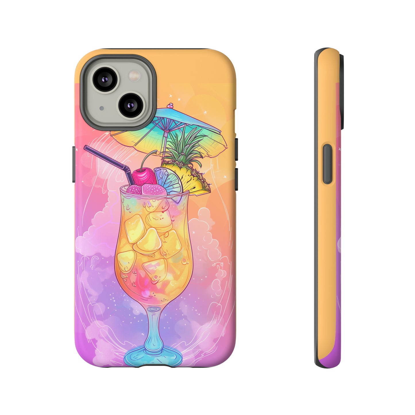 Pina Colada Cocktail Hawaiian Tropical Phone Case, Island Tropics, Wireless Compatible, Protective Cell Phone Case iPhone, Samsung, Pixel