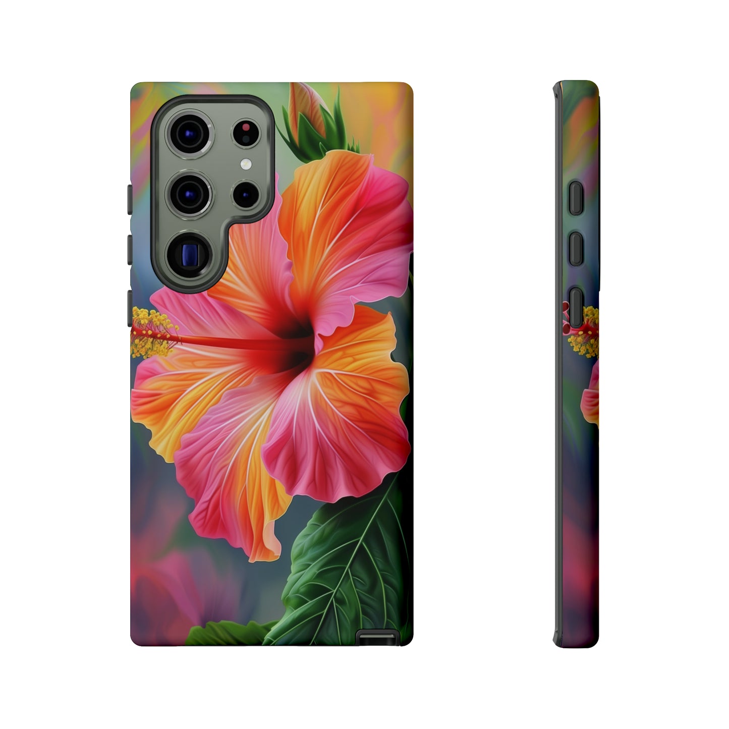 Hibiscus Flower Hawaiian Phone Case, Tropical, Wireless Compatible, Protective Cell Phone Case for iPhone, Samsung, Pixel phones