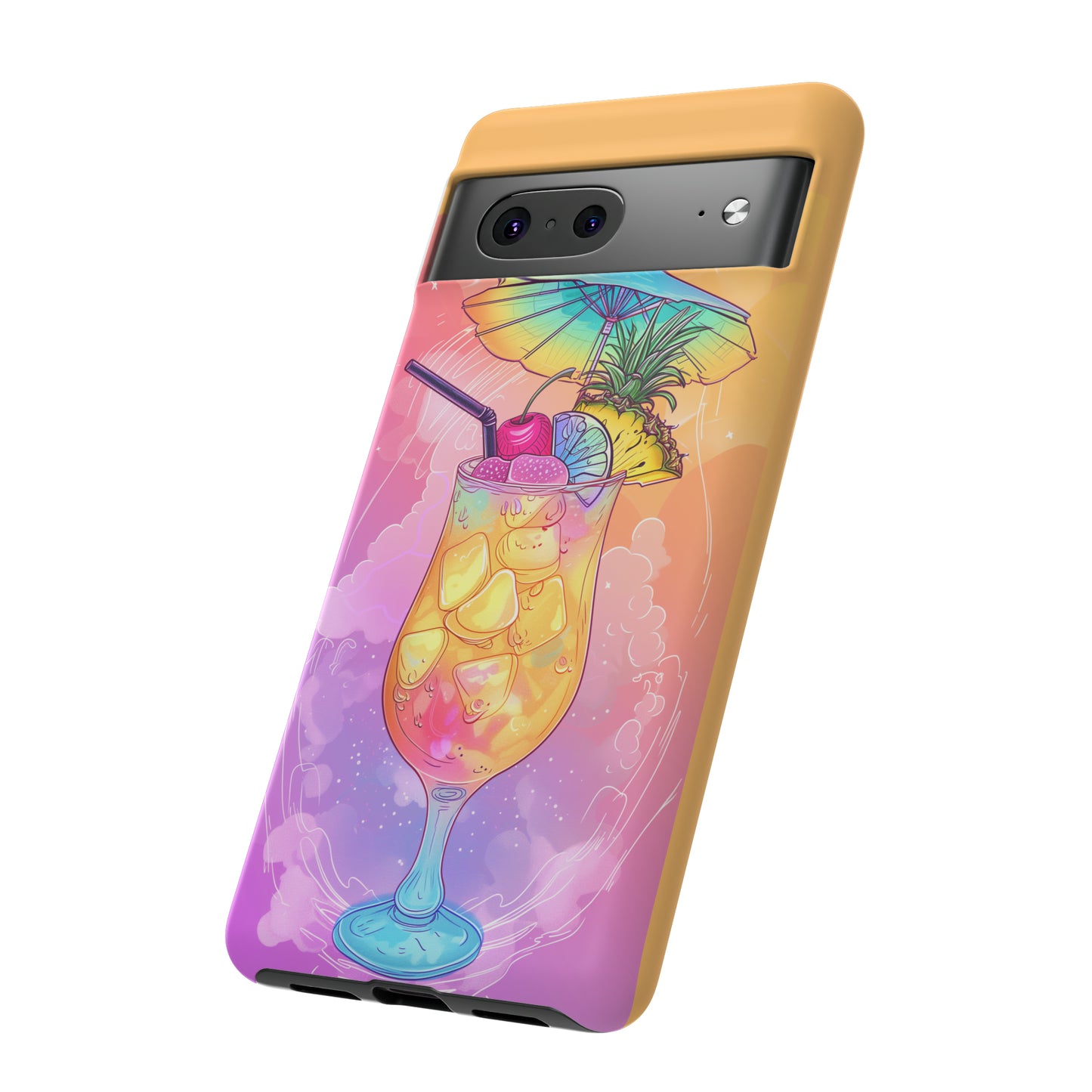 Pina Colada Cocktail Hawaiian Tropical Phone Case, Island Tropics, Wireless Compatible, Protective Cell Phone Case iPhone, Samsung, Pixel