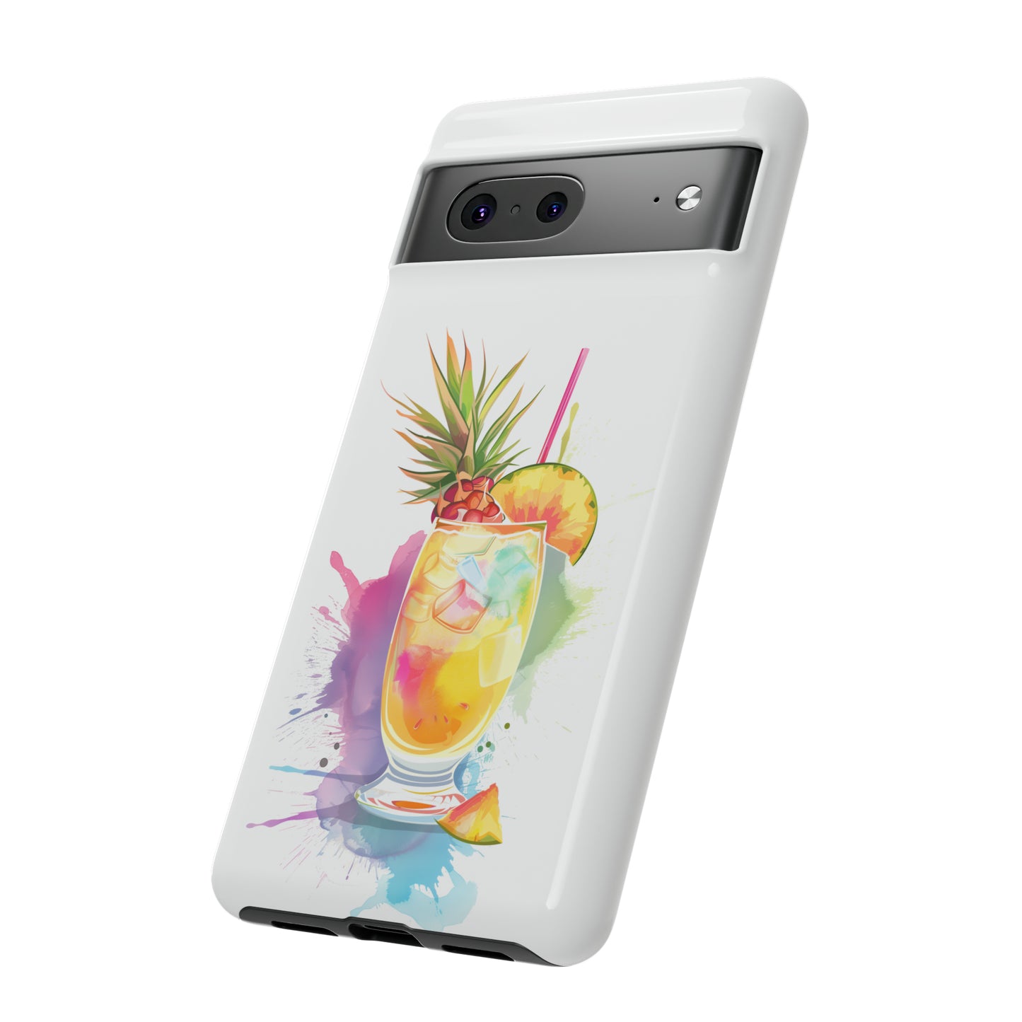 Pina Colada Cocktail Hawaiian Tropical Phone Case, Island Tropics, Wireless Compatible, Protective Cell Phone Case iPhone, Samsung, Pixel
