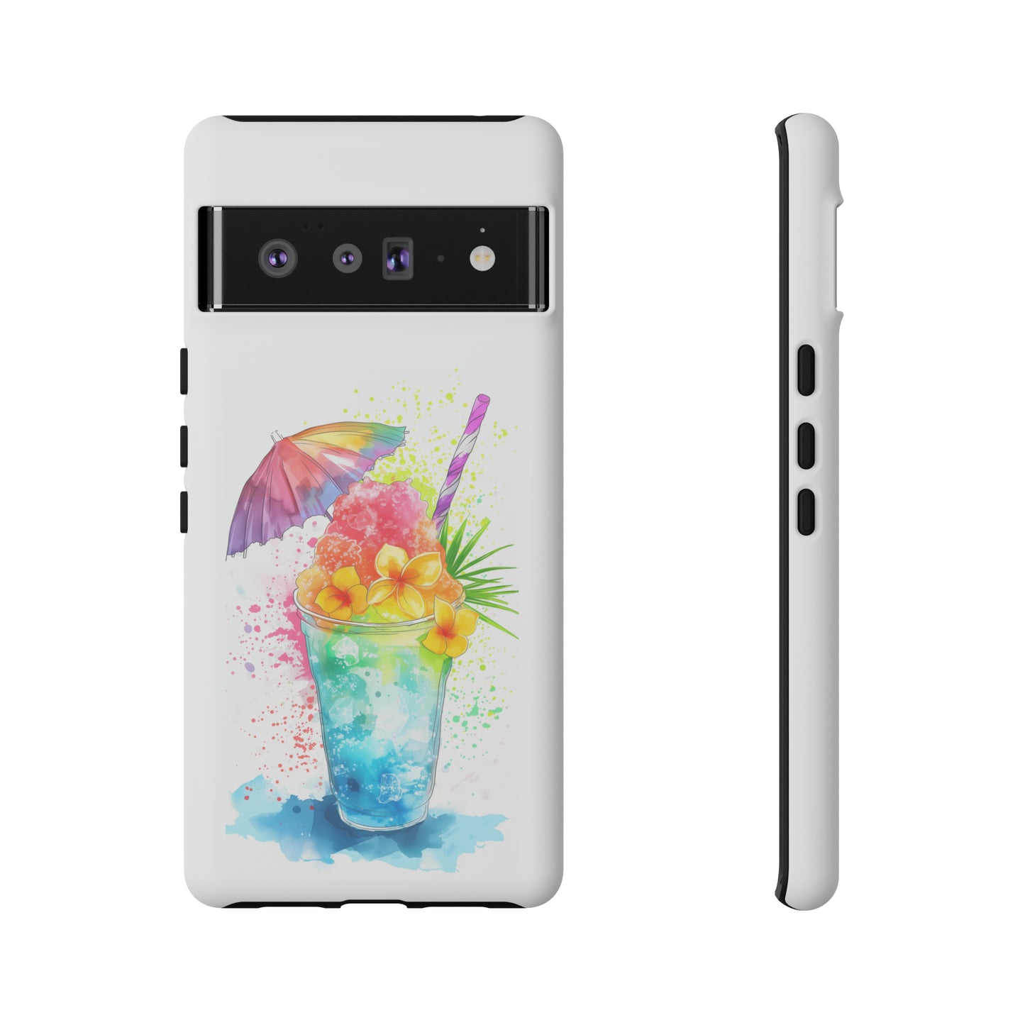 Shave Ice Plumerias Hawaiian Tropical Phone Case, 808, Island Tropics, Wireless Compatible, Protective Cell Case iPhone, Samsung, Pixel