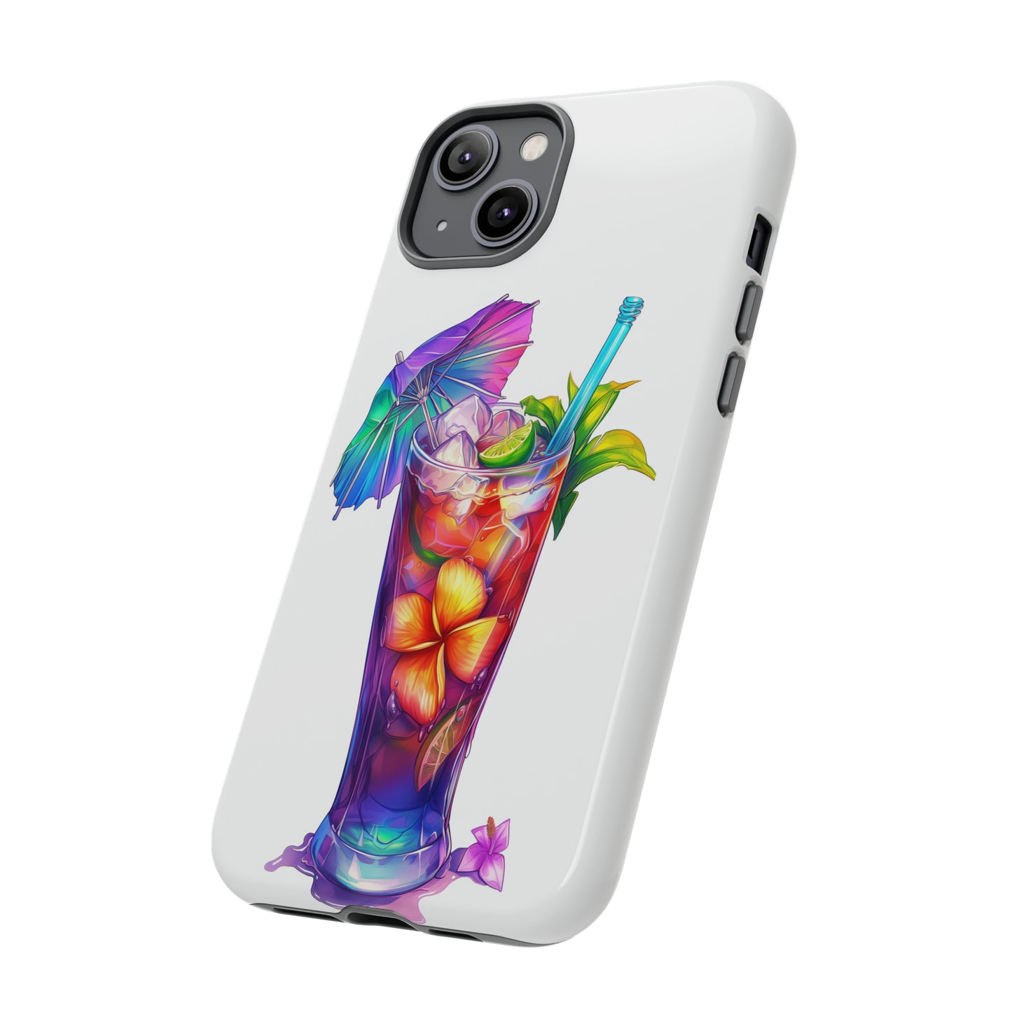 Mai Tai Cocktail Hawaiian Tropical Phone Case, 808, Island Tropics, Wireless Compatible, Protective Cell Phone Case iPhone, Samsung, Pixel