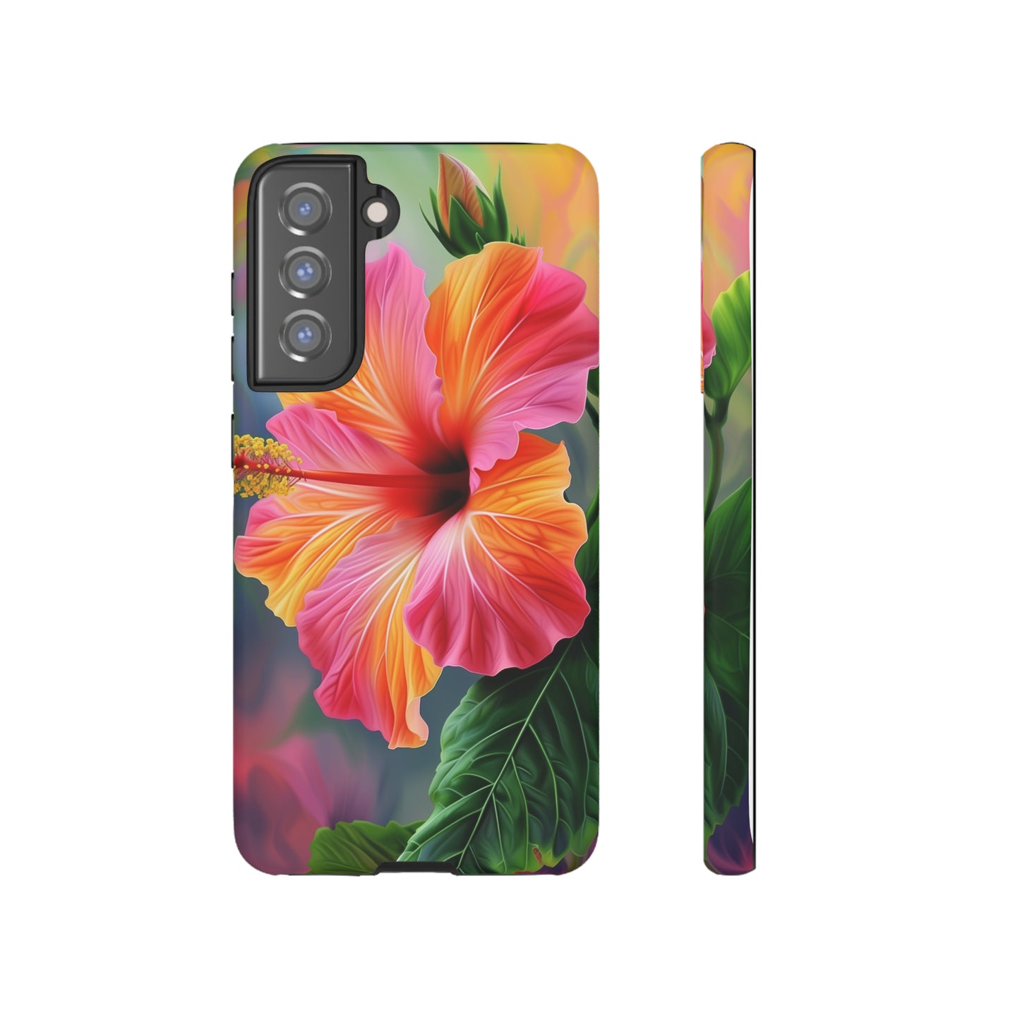 Hibiscus Flower Hawaiian Phone Case, Tropical, Wireless Compatible, Protective Cell Phone Case for iPhone, Samsung, Pixel phones