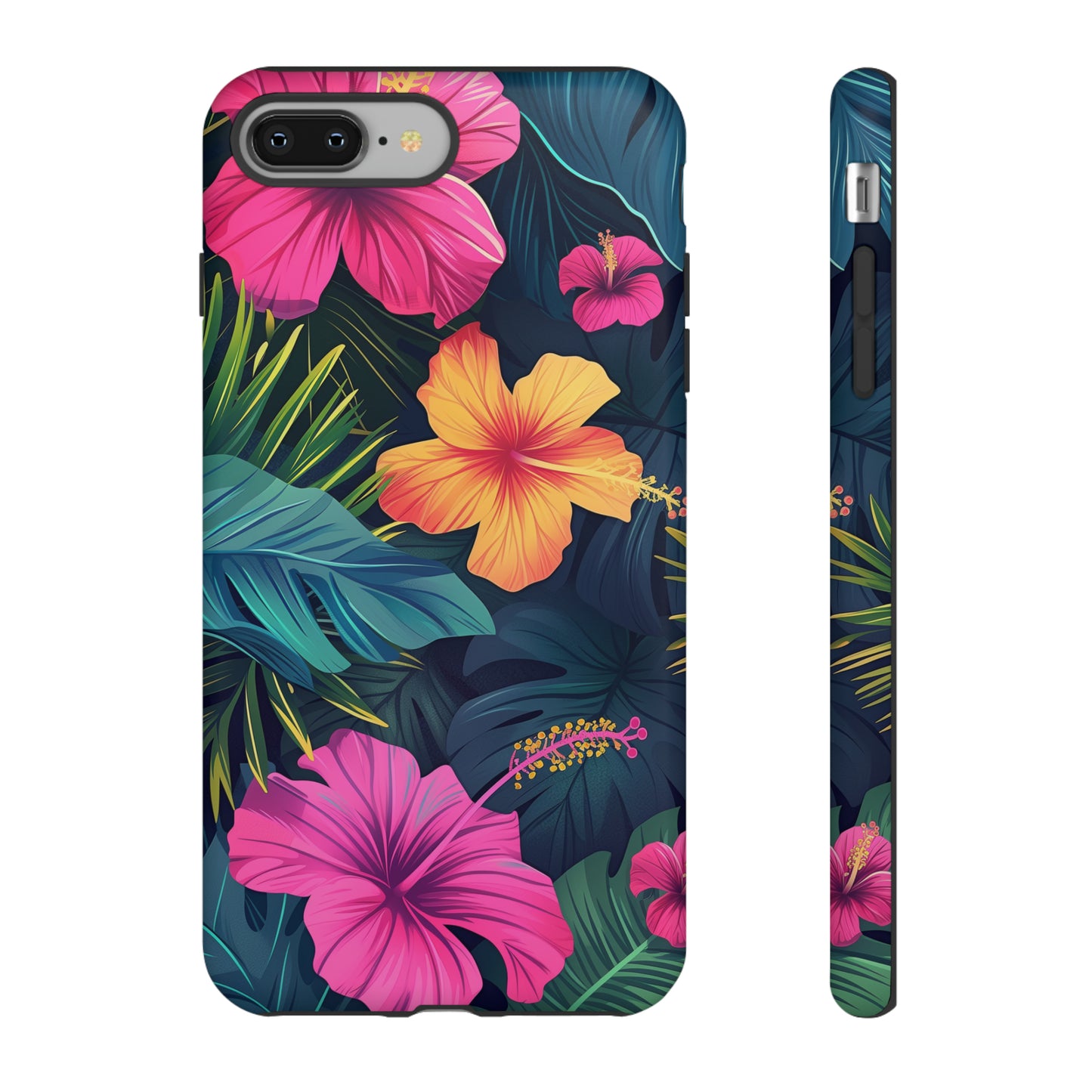 Hibiscus Dark Hawaiian Tropical Phone Case, 808, Island Tropics, Wireless Compatible, Protective Cell Phone Case iPhone, Samsung, Pixel