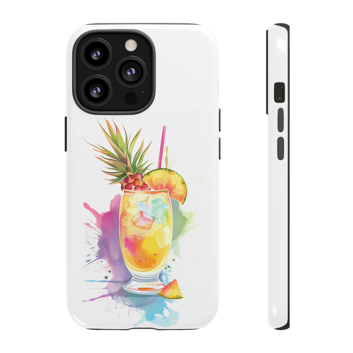 Pina Colada Cocktail Hawaiian Tropical Phone Case, Island Tropics, Wireless Compatible, Protective Cell Phone Case iPhone, Samsung, Pixel