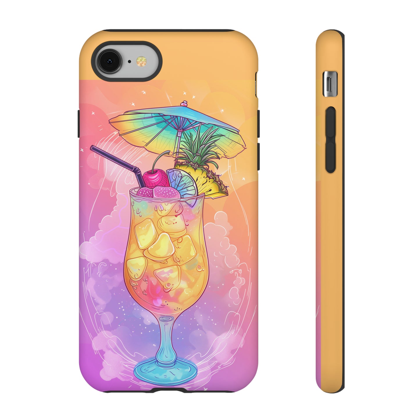 Pina Colada Cocktail Hawaiian Tropical Phone Case, Island Tropics, Wireless Compatible, Protective Cell Phone Case iPhone, Samsung, Pixel