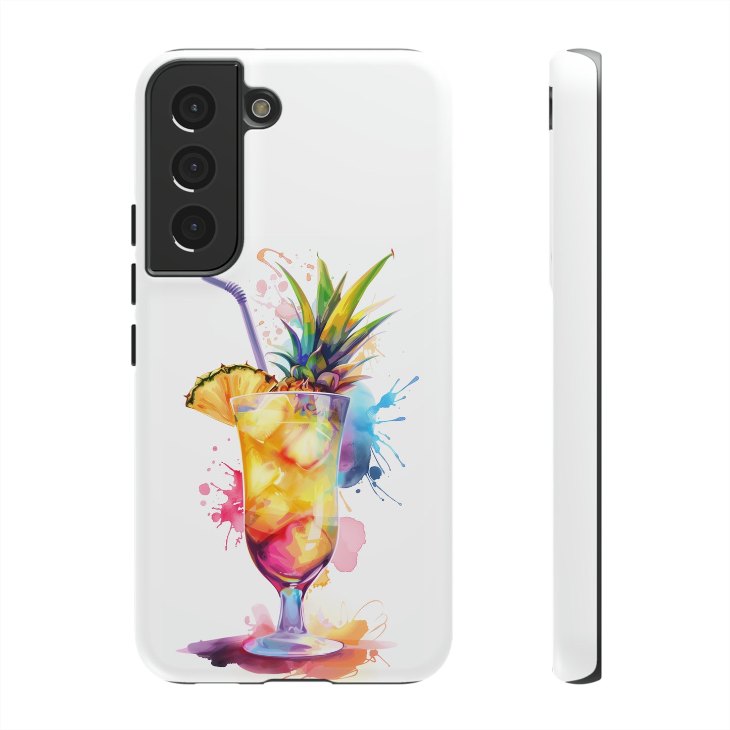 Pina Colada Cocktail Hawaiian Tropical Phone Case, Island Tropics, Wireless Compatible, Protective Cell Phone Case iPhone, Samsung, Pixel