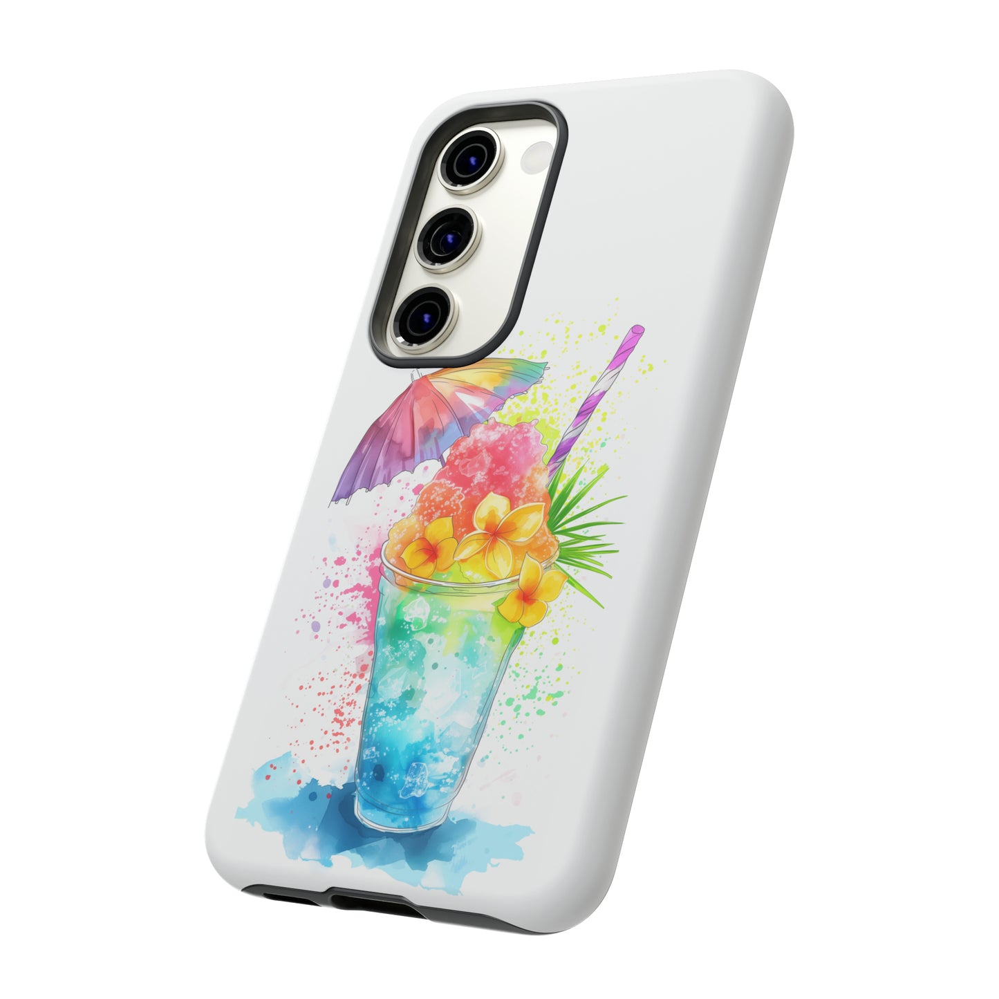 Shave Ice Plumerias Hawaiian Tropical Phone Case, 808, Island Tropics, Wireless Compatible, Protective Cell Case iPhone, Samsung, Pixel