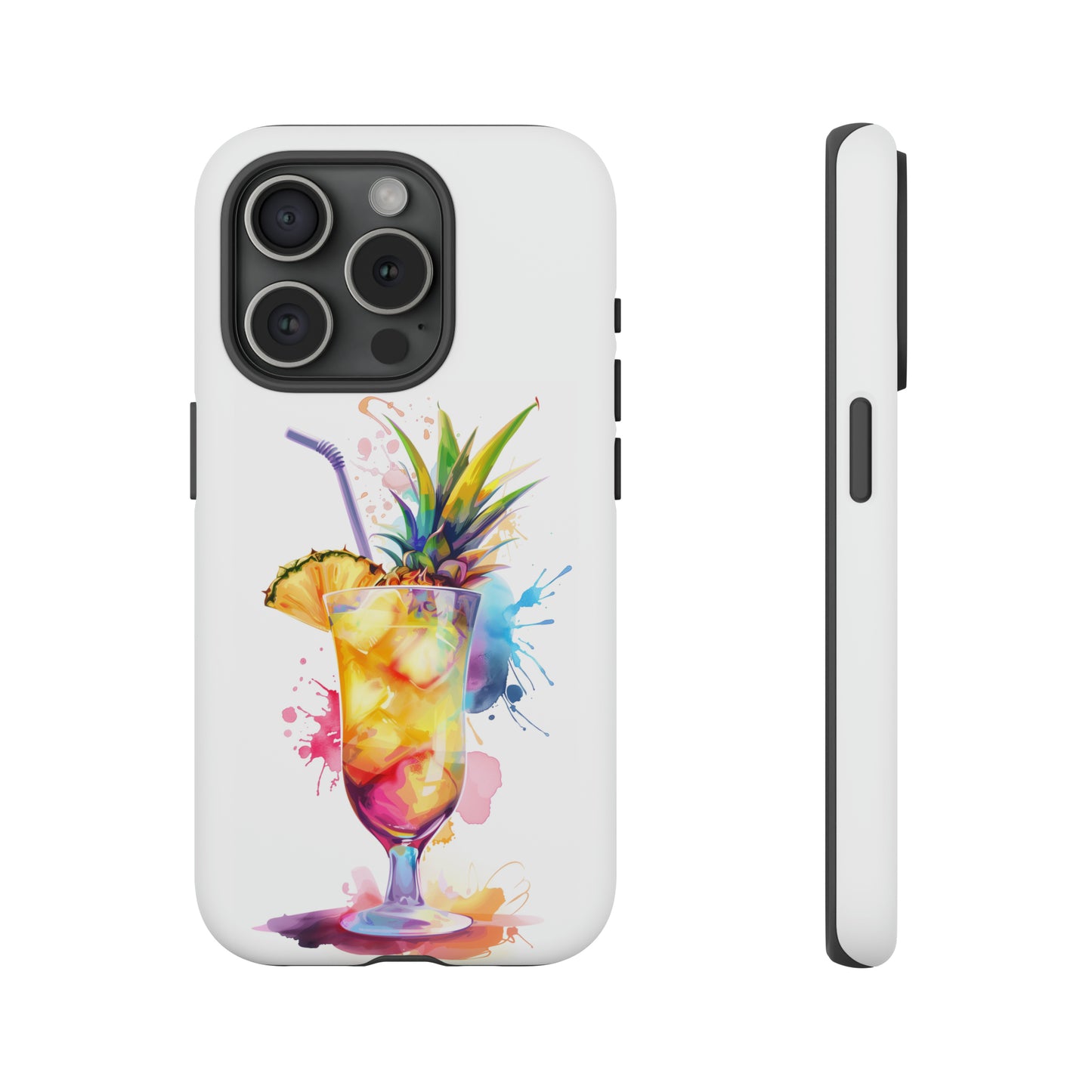 Pina Colada Cocktail Hawaiian Tropical Phone Case, Island Tropics, Wireless Compatible, Protective Cell Phone Case iPhone, Samsung, Pixel