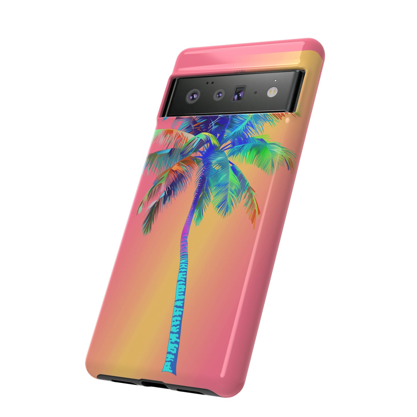 Palm Tree Pink Hawaiian Tropical Phone Case, 808, Island Tropics, Wireless Compatible, Protective Cell Phone Case for iPhone, Samsung, Pixel