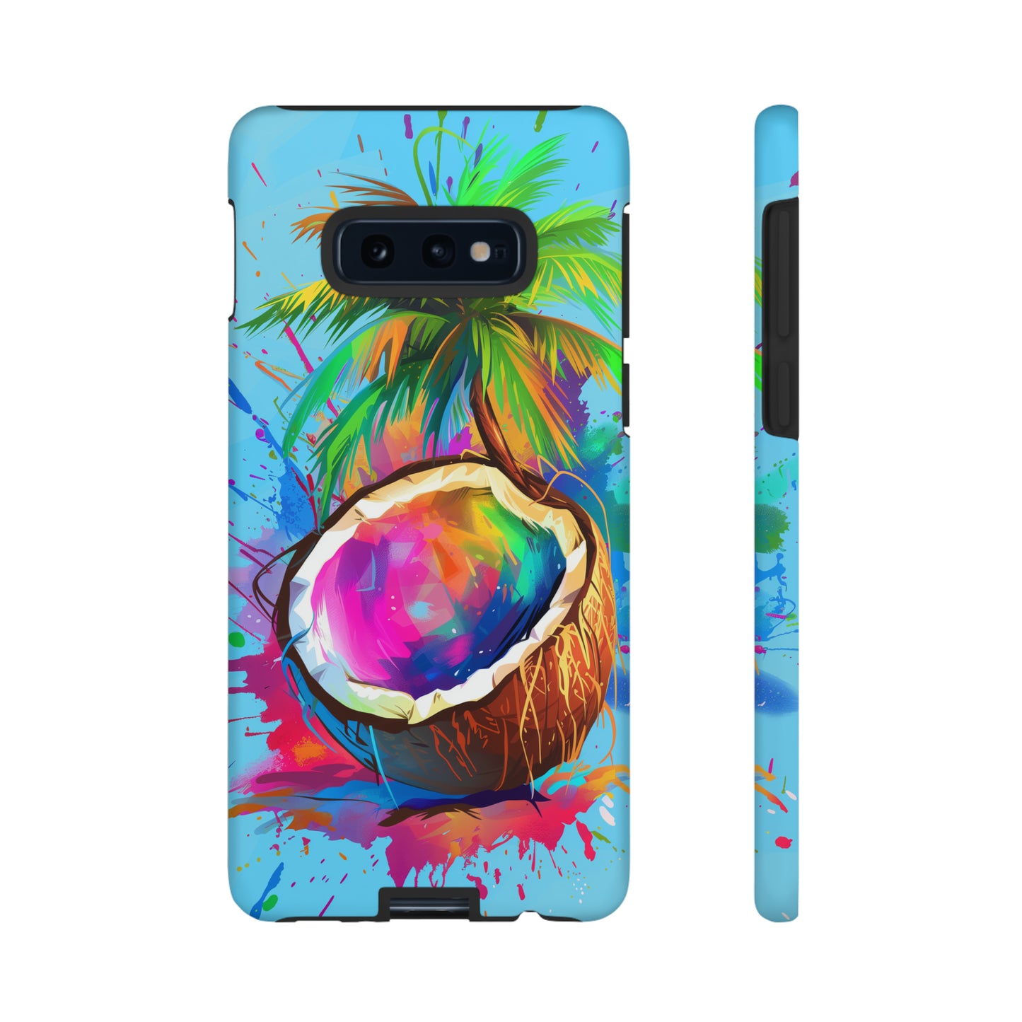 Coconut Colorful Hawaiian Tropical Phone Case, 808, Island Tropics, Wireless Compatible, Protective Cell Phone Case iPhone, Samsung, Pixel