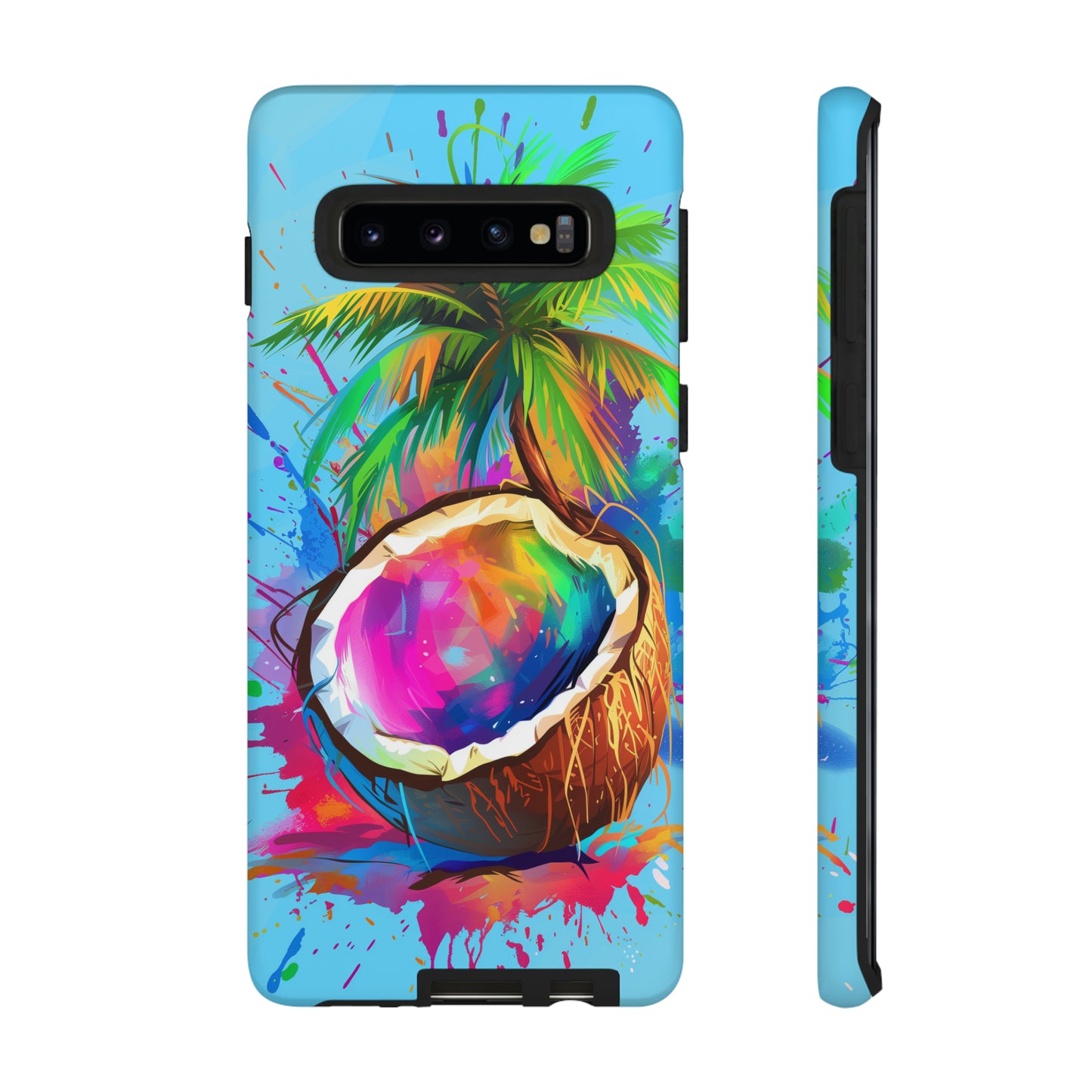 Coconut Colorful Hawaiian Tropical Phone Case, 808, Island Tropics, Wireless Compatible, Protective Cell Phone Case iPhone, Samsung, Pixel