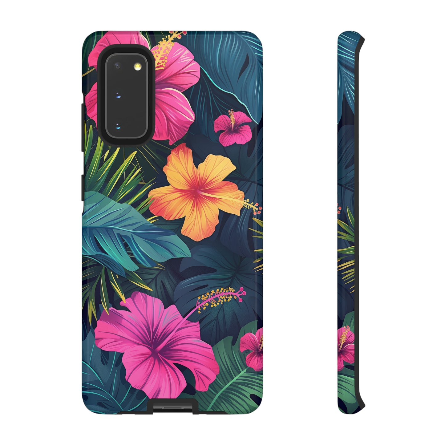 Hibiscus Dark Hawaiian Tropical Phone Case, 808, Island Tropics, Wireless Compatible, Protective Cell Phone Case iPhone, Samsung, Pixel