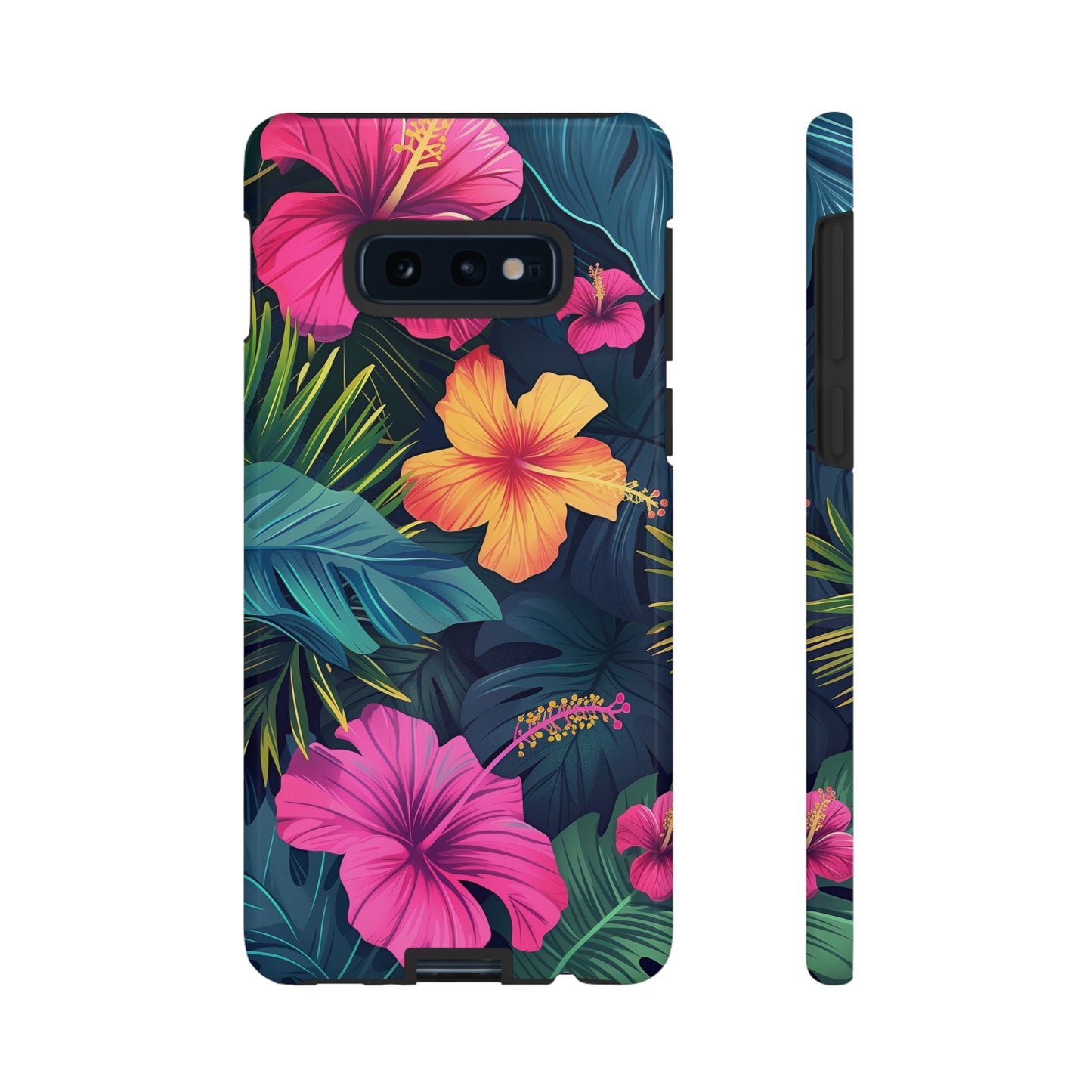 Hibiscus Dark Hawaiian Tropical Phone Case, 808, Island Tropics, Wireless Compatible, Protective Cell Phone Case iPhone, Samsung, Pixel