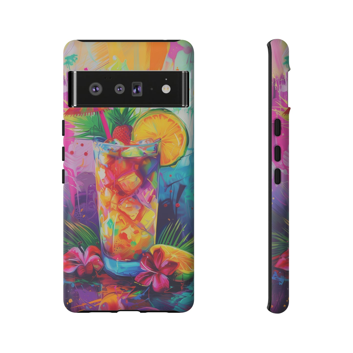 Mai Tai Cocktail Hawaiian Tropical Phone Case, 808, Island Tropics, Wireless Compatible, Protective Cell Phone Case iPhone, Samsung, Pixel