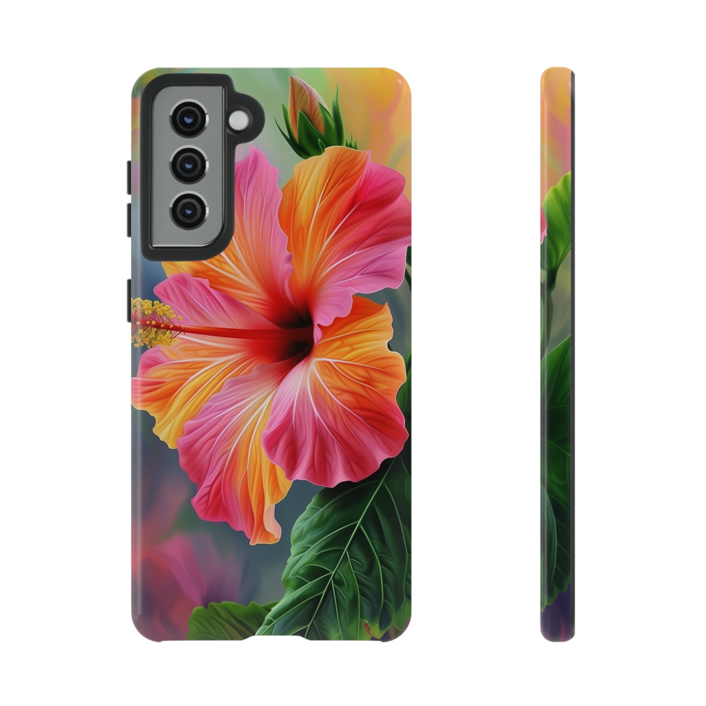 Hibiscus Flower Hawaiian Phone Case, Tropical, Wireless Compatible, Protective Cell Phone Case for iPhone, Samsung, Pixel phones