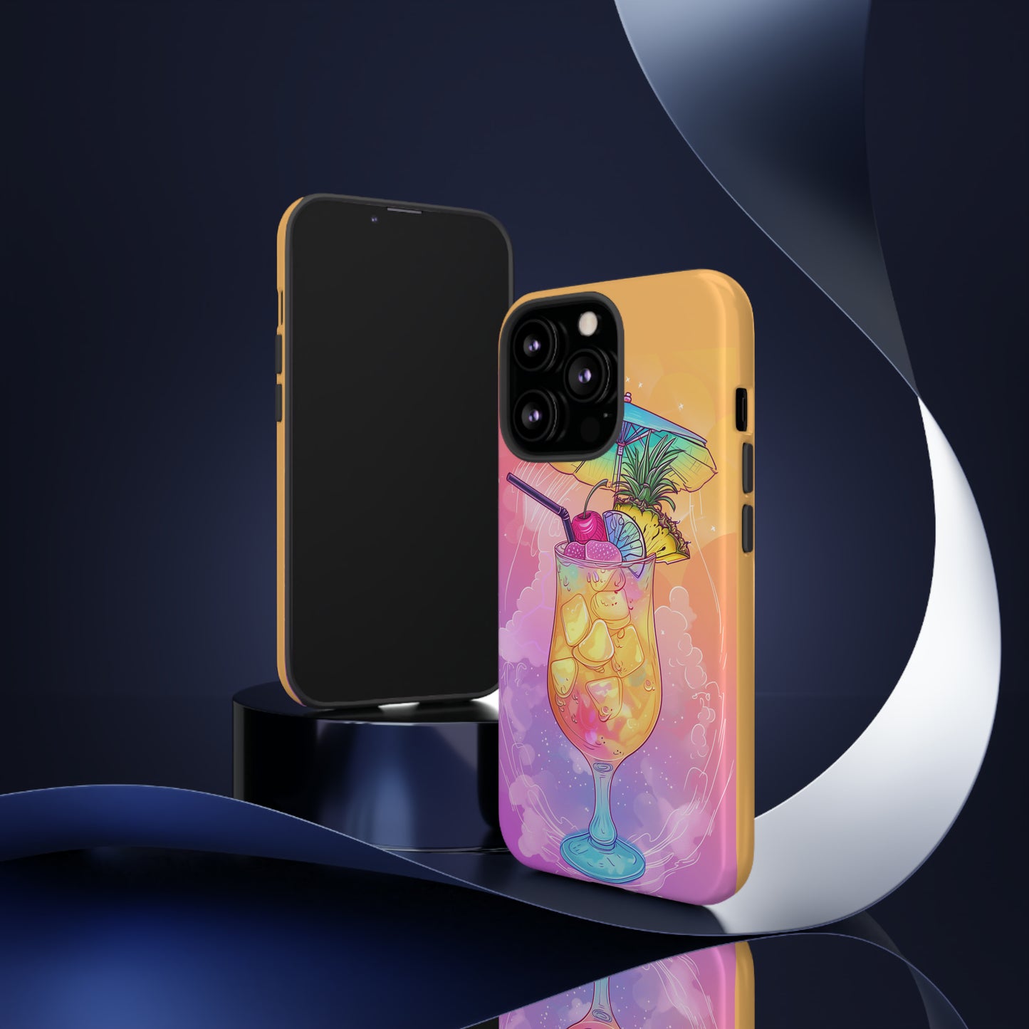 Pina Colada Cocktail Hawaiian Tropical Phone Case, Island Tropics, Wireless Compatible, Protective Cell Phone Case iPhone, Samsung, Pixel