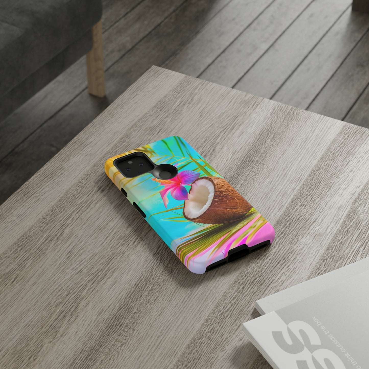 Coconut Colorful Hawaiian Tropical Phone Case, 808, Island Tropics, Wireless Compatible, Protective Cell Phone Case iPhone, Samsung, Pixel