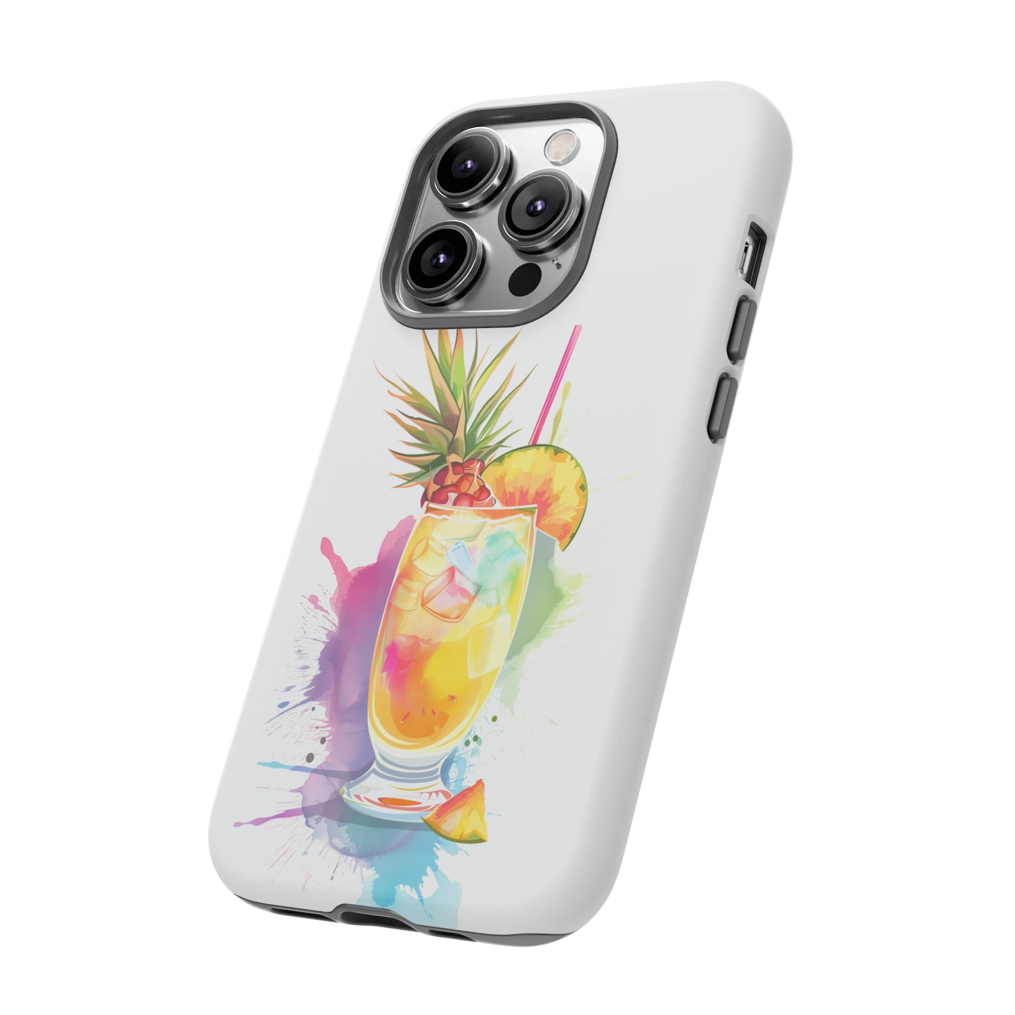 Pina Colada Cocktail Hawaiian Tropical Phone Case, Island Tropics, Wireless Compatible, Protective Cell Phone Case iPhone, Samsung, Pixel