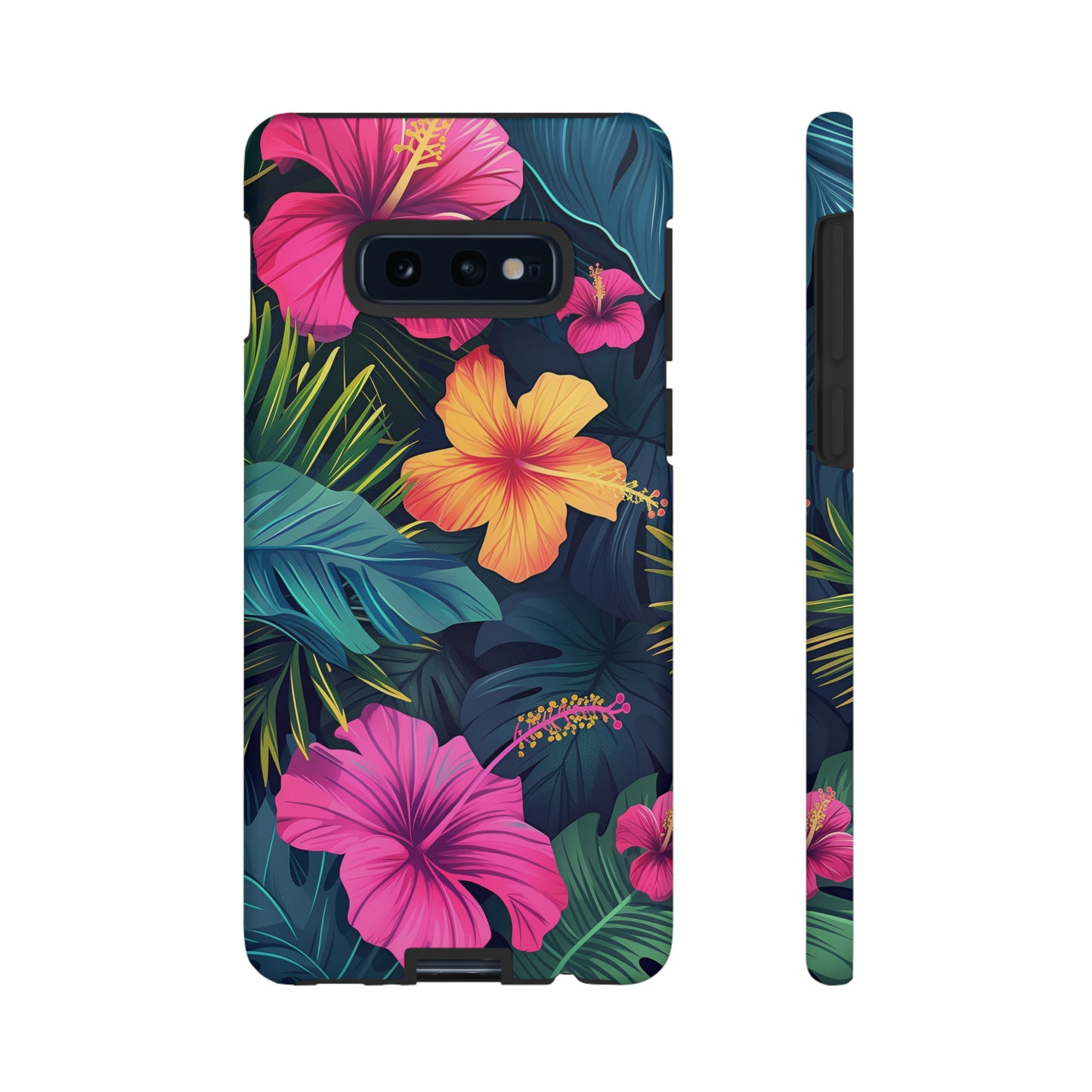 Hibiscus Dark Hawaiian Tropical Phone Case, 808, Island Tropics, Wireless Compatible, Protective Cell Phone Case iPhone, Samsung, Pixel