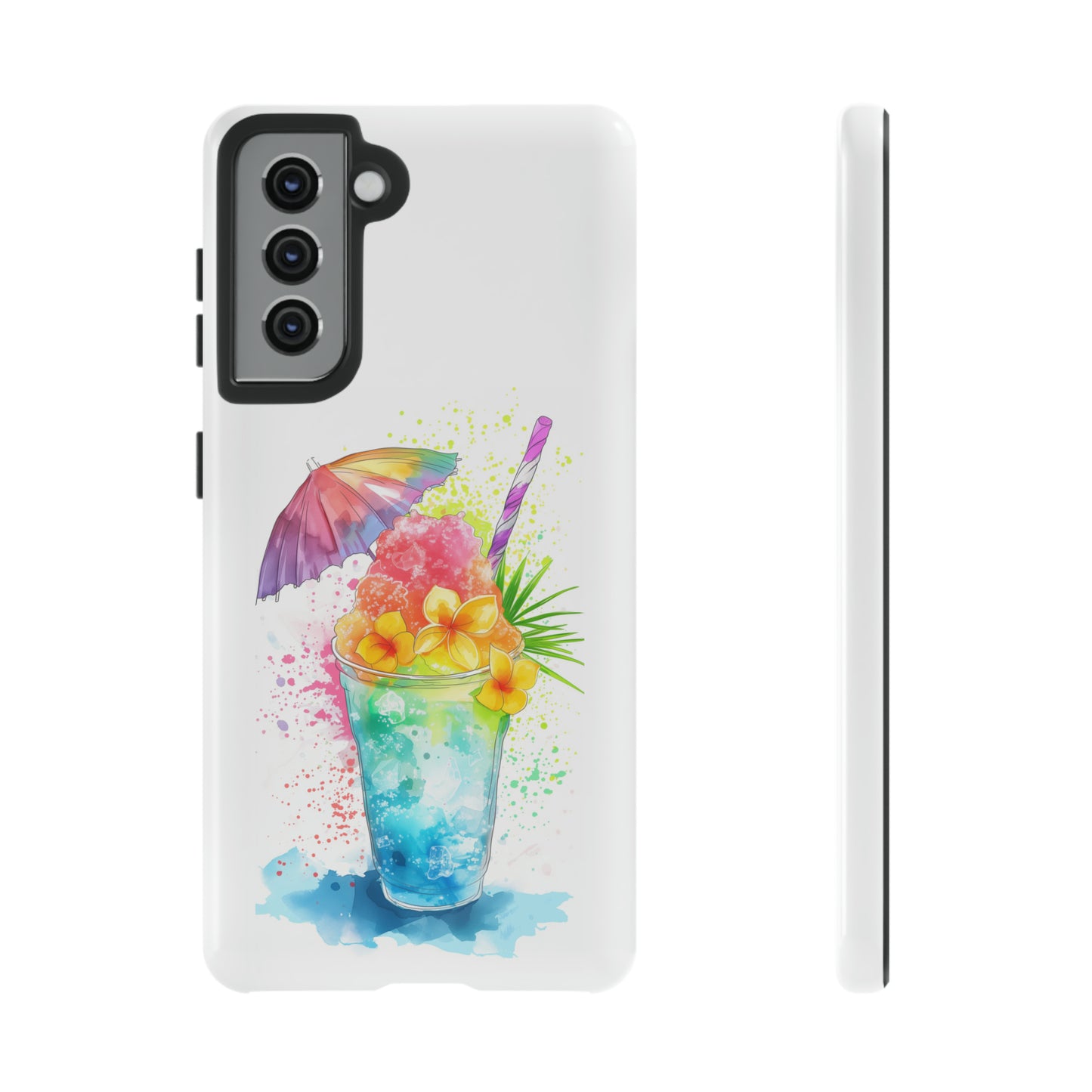 Shave Ice Plumerias Hawaiian Tropical Phone Case, 808, Island Tropics, Wireless Compatible, Protective Cell Case iPhone, Samsung, Pixel