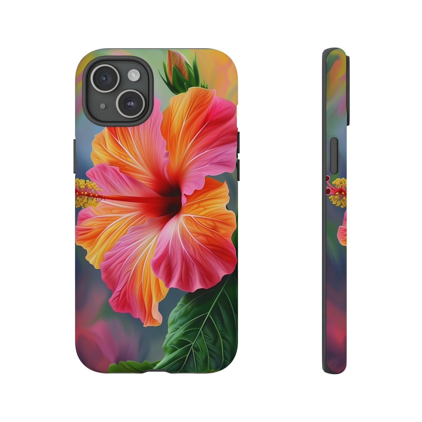 Hibiscus Flower Hawaiian Phone Case, Tropical, Wireless Compatible, Protective Cell Phone Case for iPhone, Samsung, Pixel phones