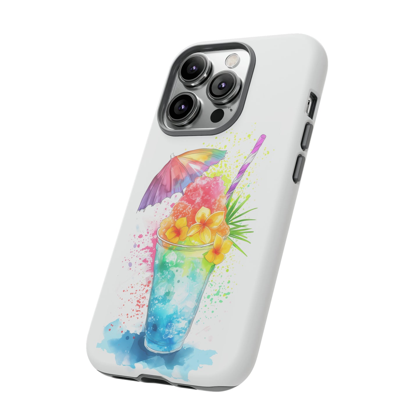 Shave Ice Plumerias Hawaiian Tropical Phone Case, 808, Island Tropics, Wireless Compatible, Protective Cell Case iPhone, Samsung, Pixel