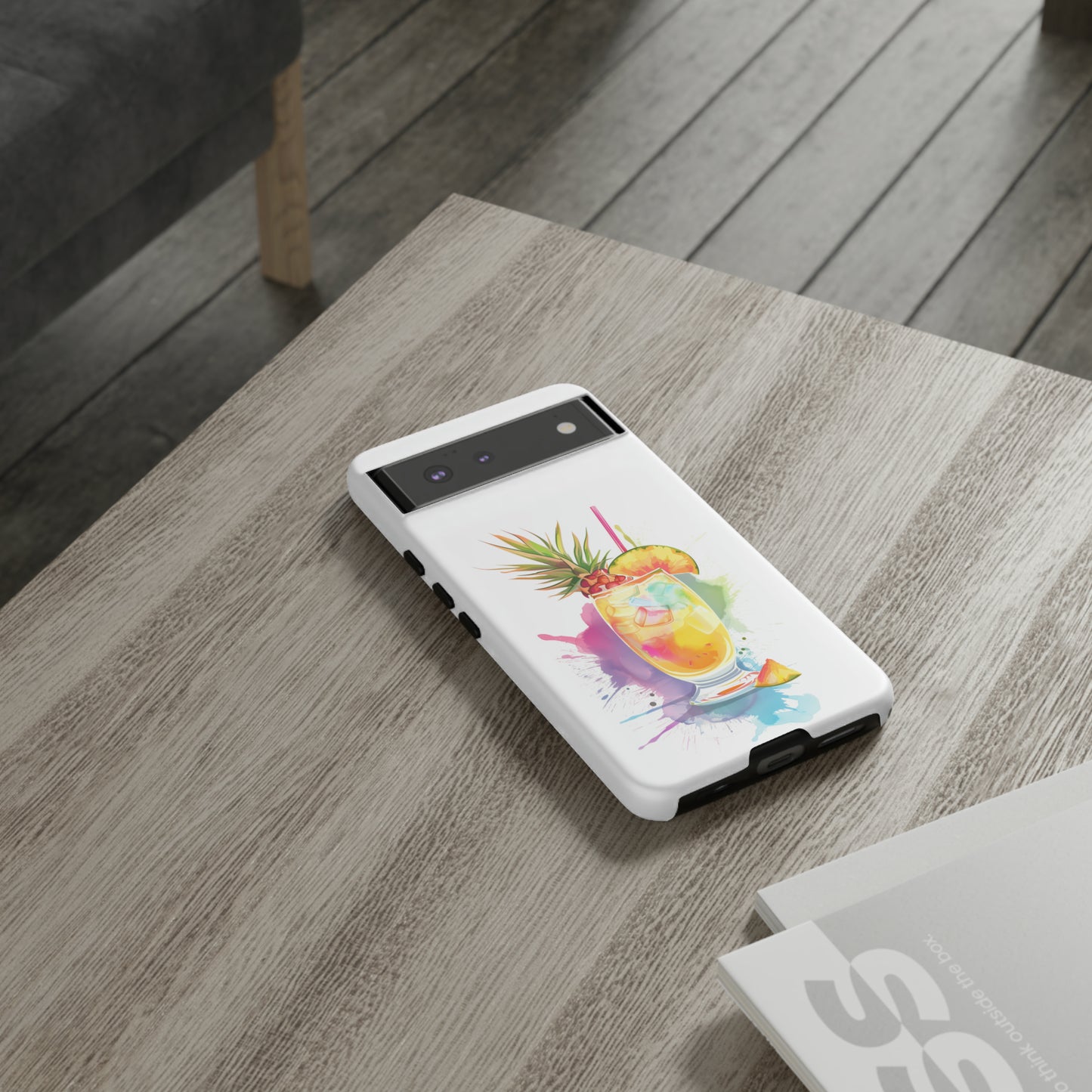 Pina Colada Cocktail Hawaiian Tropical Phone Case, Island Tropics, Wireless Compatible, Protective Cell Phone Case iPhone, Samsung, Pixel
