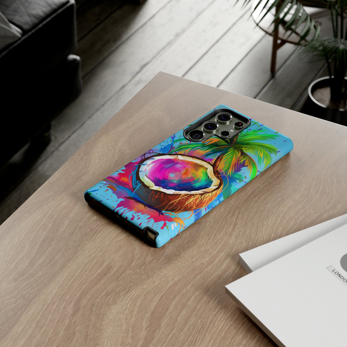 Coconut Colorful Hawaiian Tropical Phone Case, 808, Island Tropics, Wireless Compatible, Protective Cell Phone Case iPhone, Samsung, Pixel