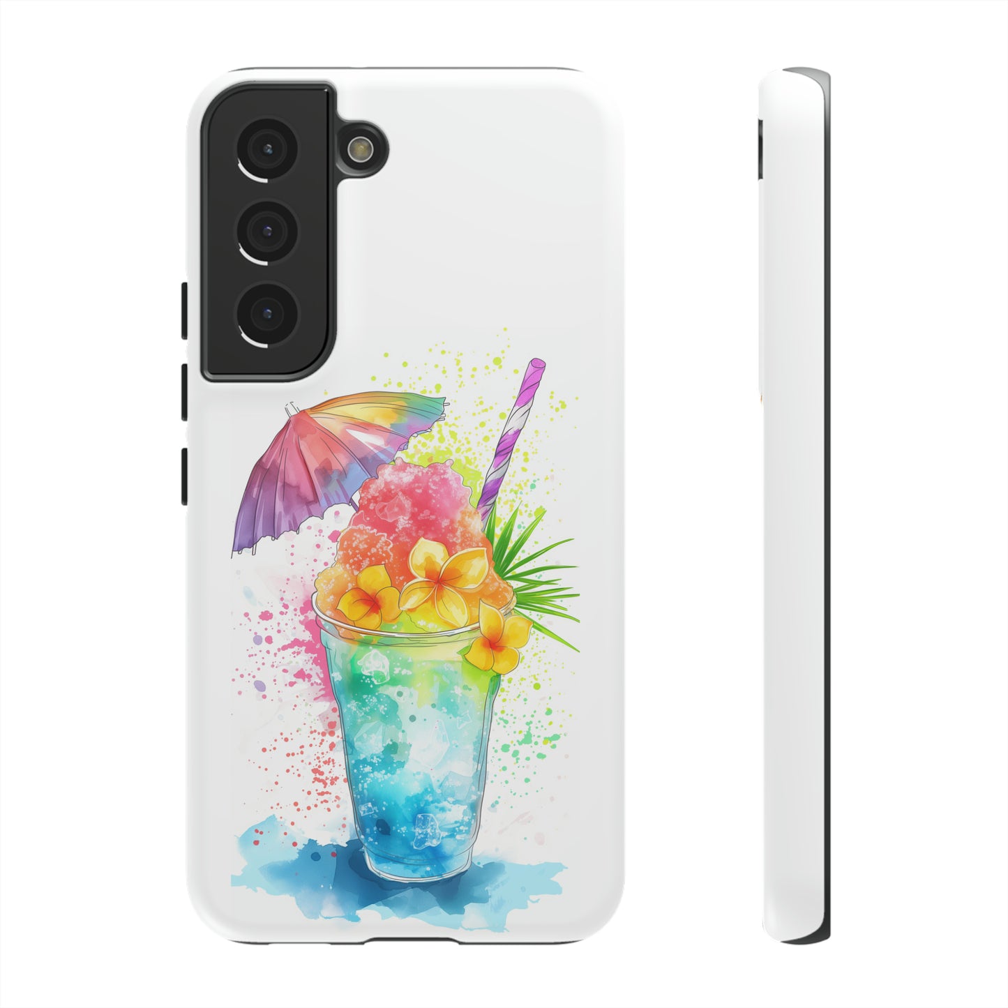 Shave Ice Plumerias Hawaiian Tropical Phone Case, 808, Island Tropics, Wireless Compatible, Protective Cell Case iPhone, Samsung, Pixel