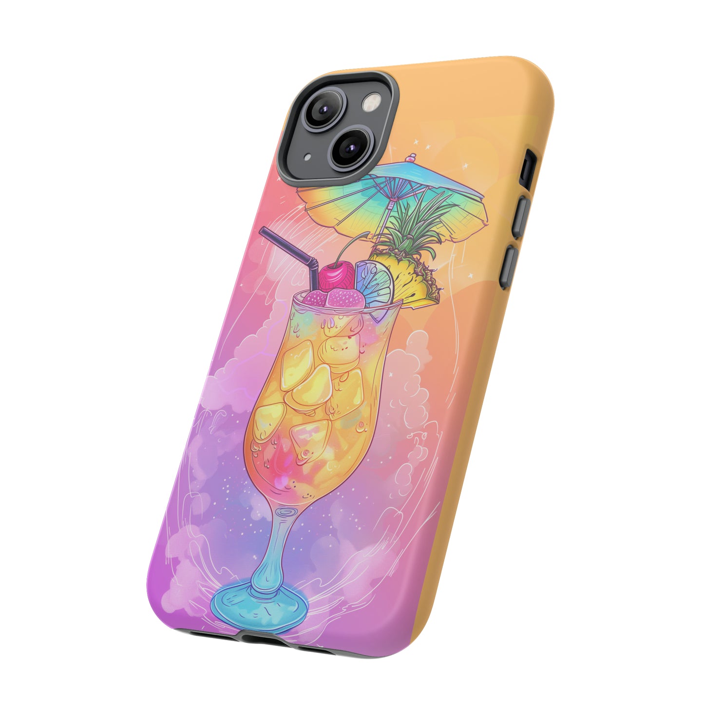 Pina Colada Cocktail Hawaiian Tropical Phone Case, Island Tropics, Wireless Compatible, Protective Cell Phone Case iPhone, Samsung, Pixel