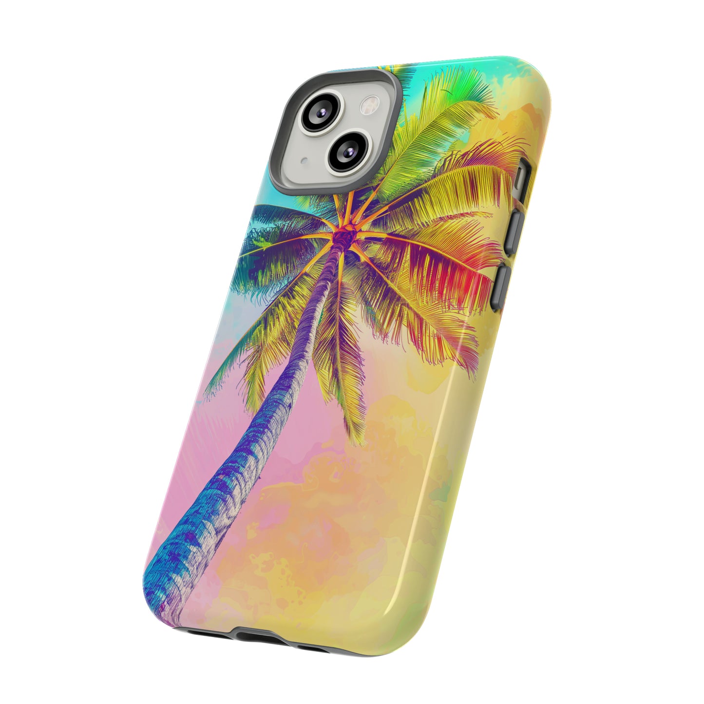 Palm Tree Colorful Hawaiian Tropical Phone Case, 808, Island Tropics, Wireless Compatible, Protective Cell Phone Case iPhone, Samsung, Pixel