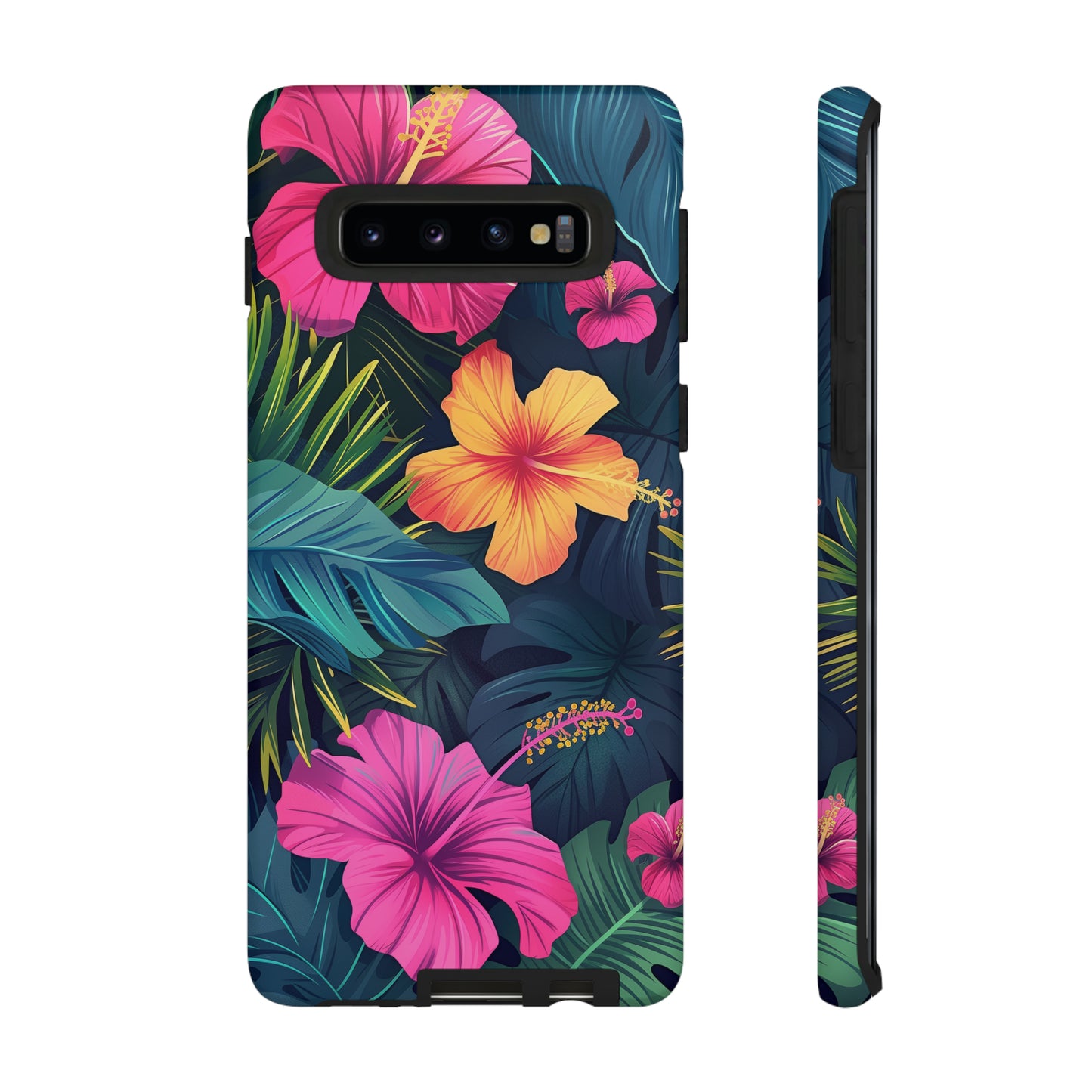 Hibiscus Dark Hawaiian Tropical Phone Case, 808, Island Tropics, Wireless Compatible, Protective Cell Phone Case iPhone, Samsung, Pixel