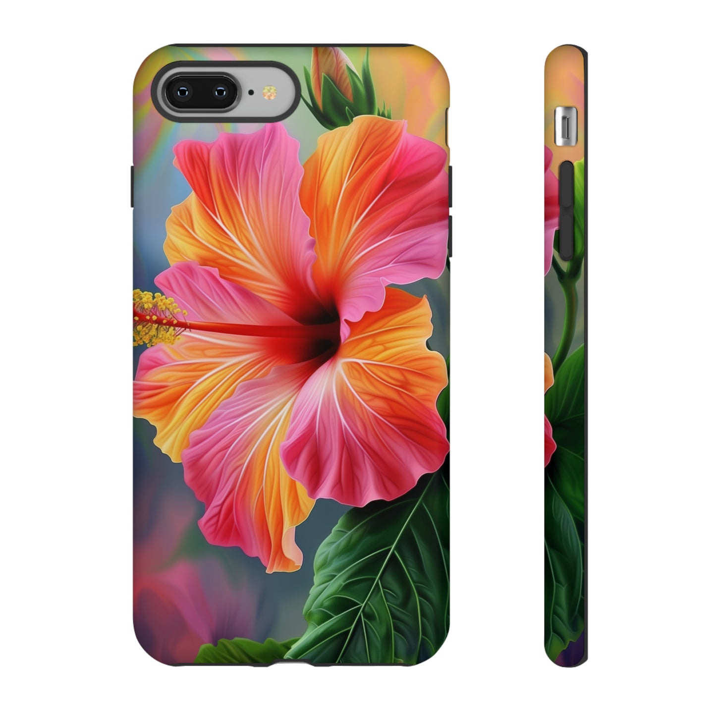 Hibiscus Flower Hawaiian Phone Case, Tropical, Wireless Compatible, Protective Cell Phone Case for iPhone, Samsung, Pixel phones