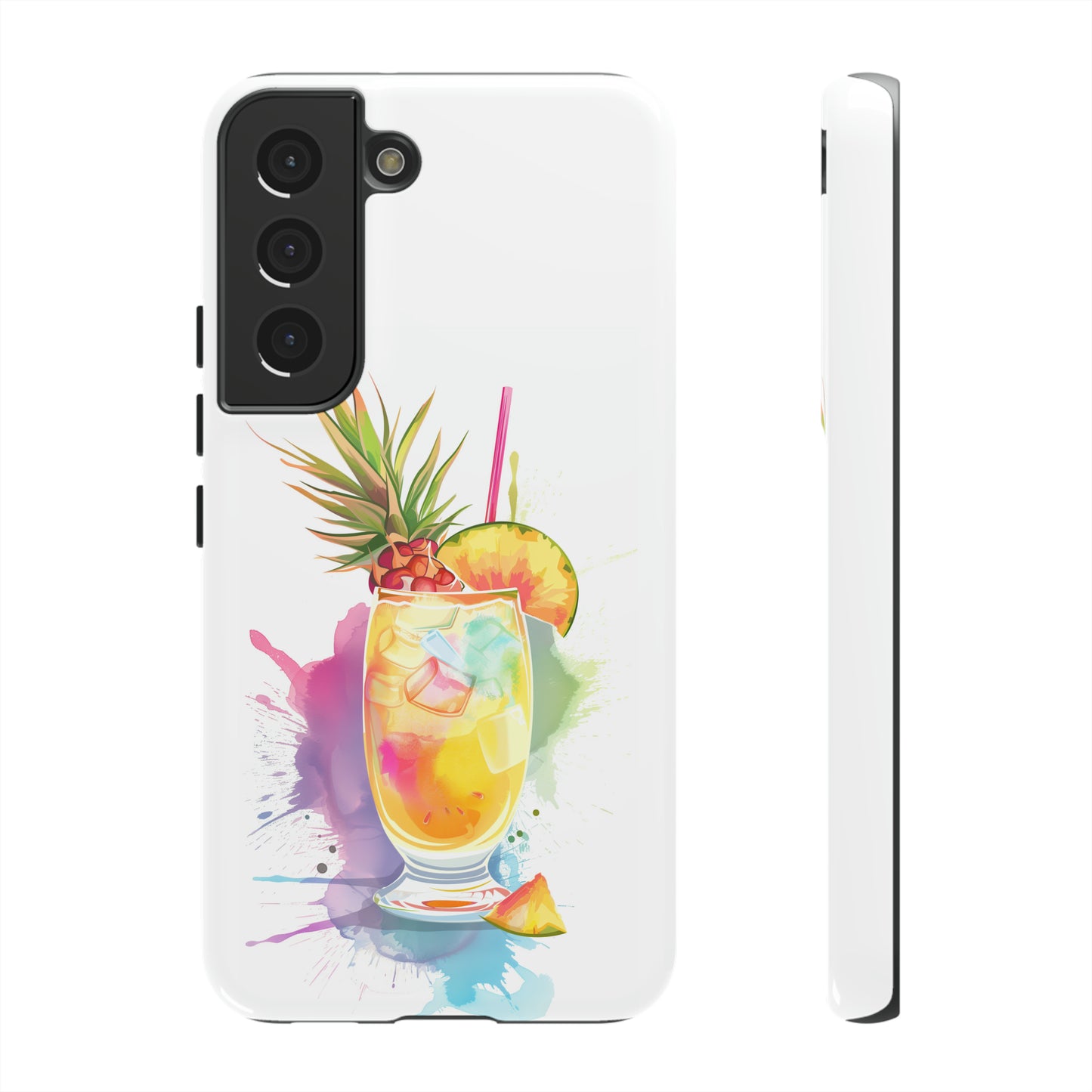 Pina Colada Cocktail Hawaiian Tropical Phone Case, Island Tropics, Wireless Compatible, Protective Cell Phone Case iPhone, Samsung, Pixel