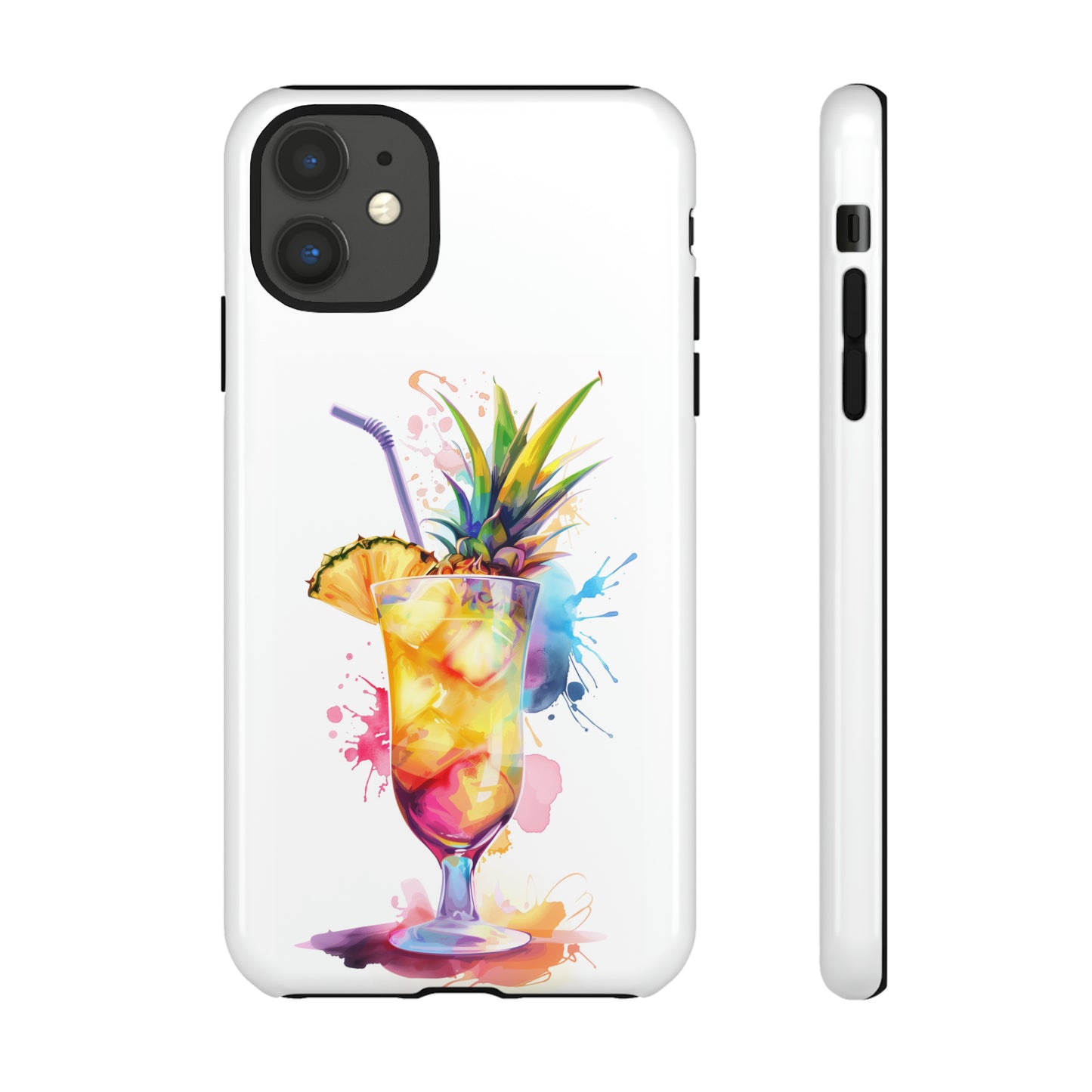 Pina Colada Cocktail Hawaiian Tropical Phone Case, Island Tropics, Wireless Compatible, Protective Cell Phone Case iPhone, Samsung, Pixel