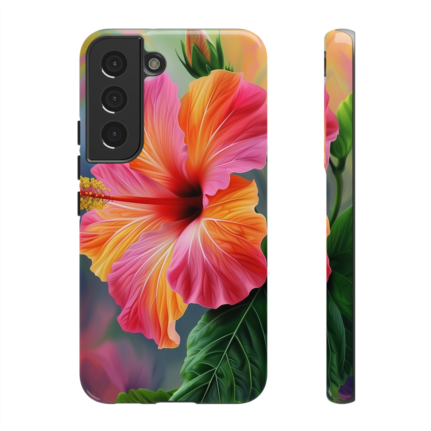 Hibiscus Flower Hawaiian Phone Case, Tropical, Wireless Compatible, Protective Cell Phone Case for iPhone, Samsung, Pixel phones