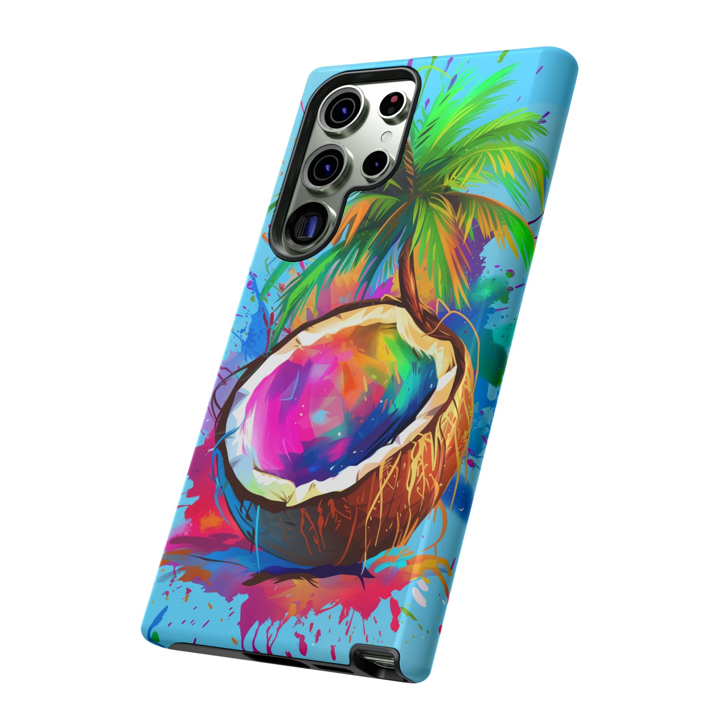 Coconut Colorful Hawaiian Tropical Phone Case, 808, Island Tropics, Wireless Compatible, Protective Cell Phone Case iPhone, Samsung, Pixel