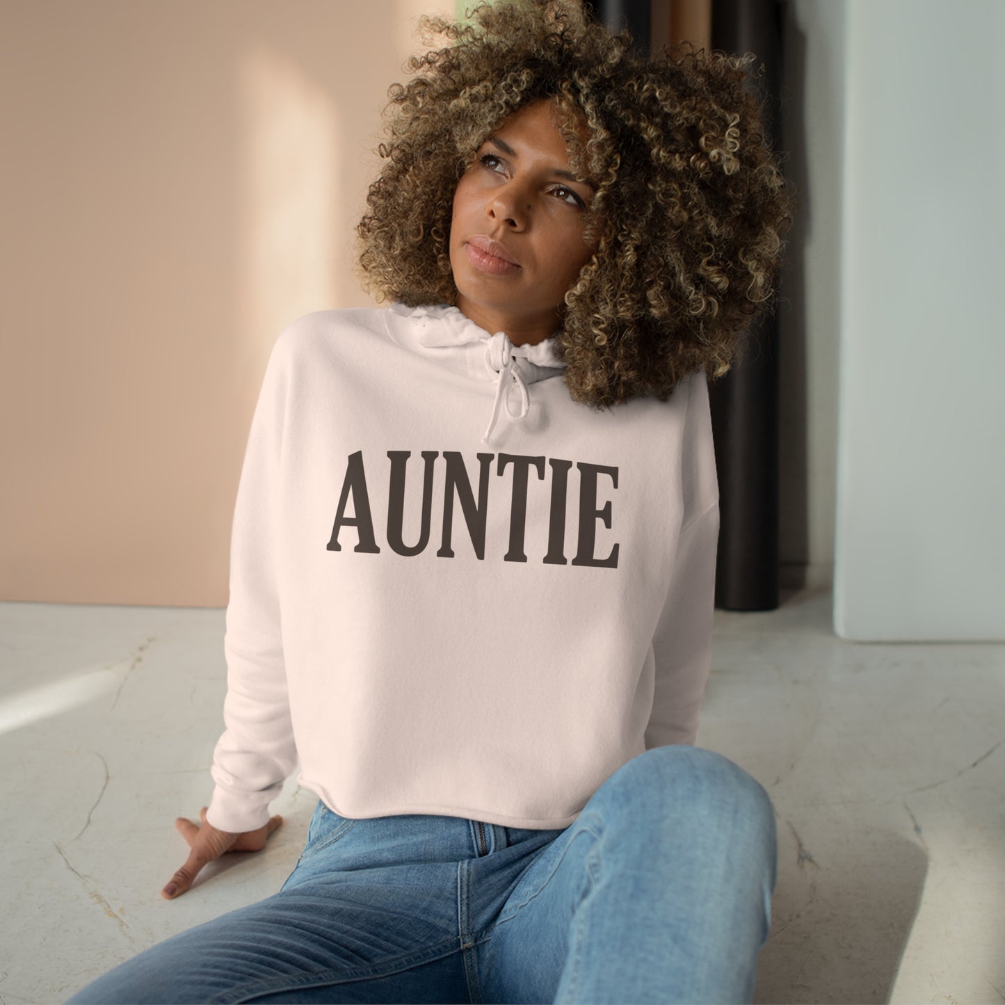 Auntie Monochomatic Cropped Hoodie, Aunt Gifts, Promoted to Aunt, Pregnancy Announcement, Filipinos Gifts, Auntie Sweater, Auntie Jumper