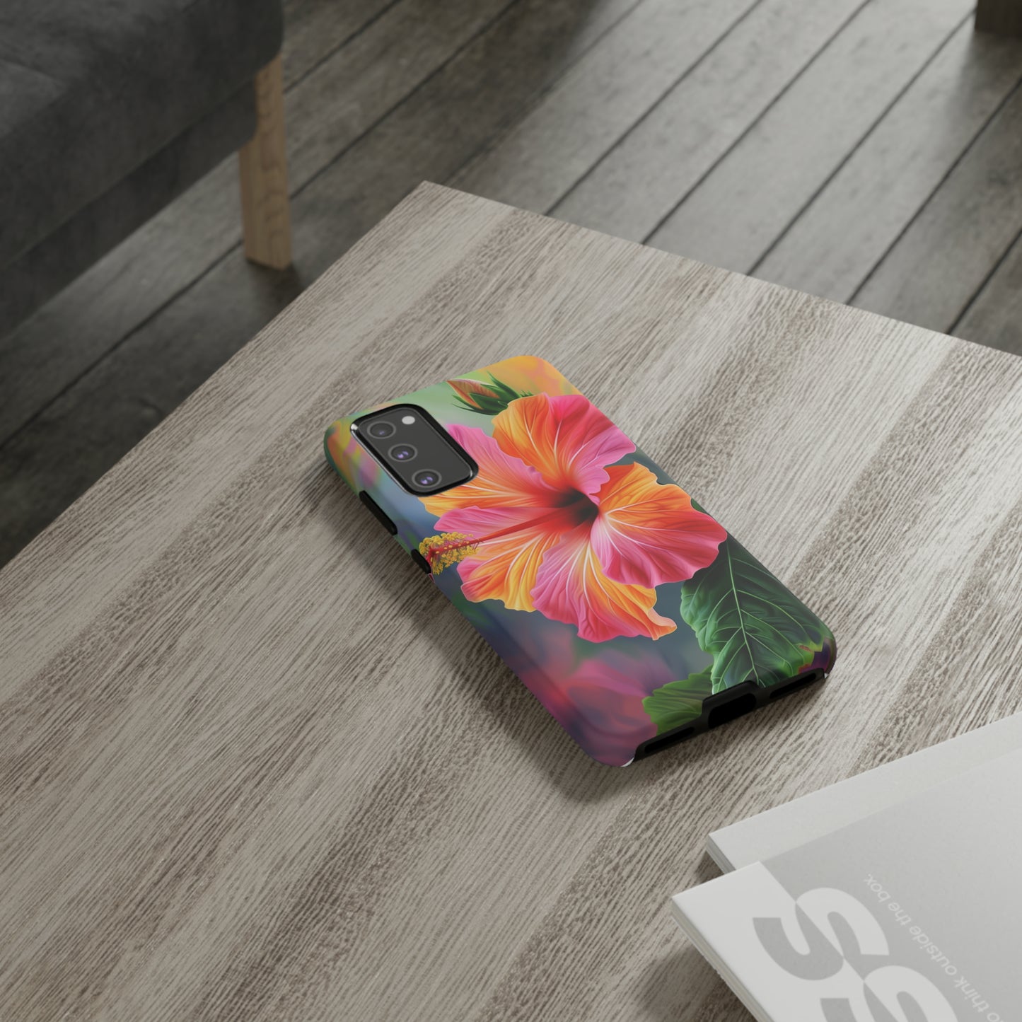 Hibiscus Flower Hawaiian Phone Case, Tropical, Wireless Compatible, Protective Cell Phone Case for iPhone, Samsung, Pixel phones