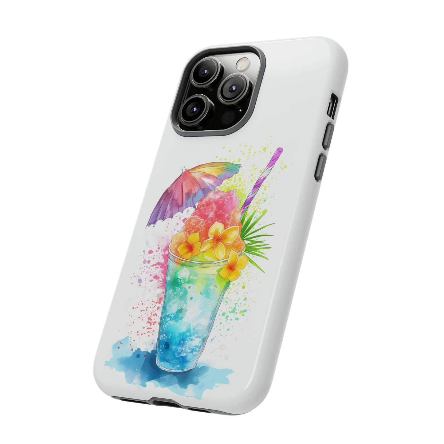 Shave Ice Plumerias Hawaiian Tropical Phone Case, 808, Island Tropics, Wireless Compatible, Protective Cell Case iPhone, Samsung, Pixel