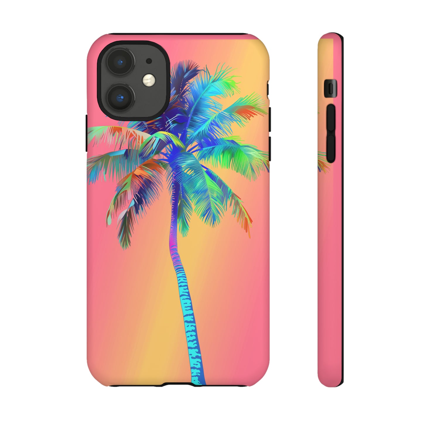 Palm Tree Pink Hawaiian Tropical Phone Case, 808, Island Tropics, Wireless Compatible, Protective Cell Phone Case for iPhone, Samsung, Pixel
